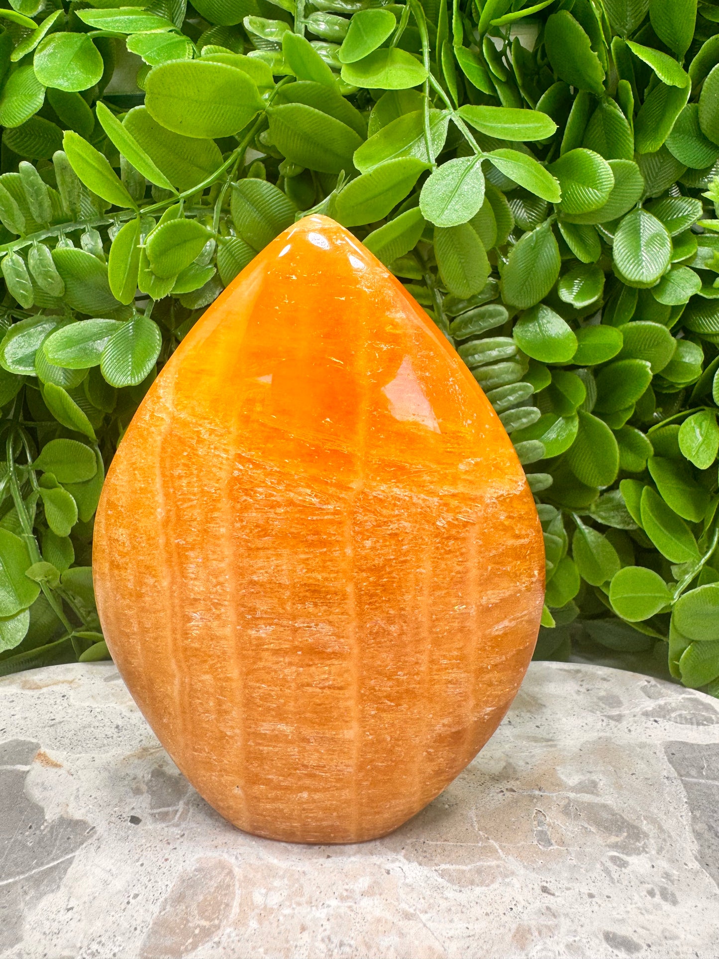 Crystalised Orange Calcite Flame 524g