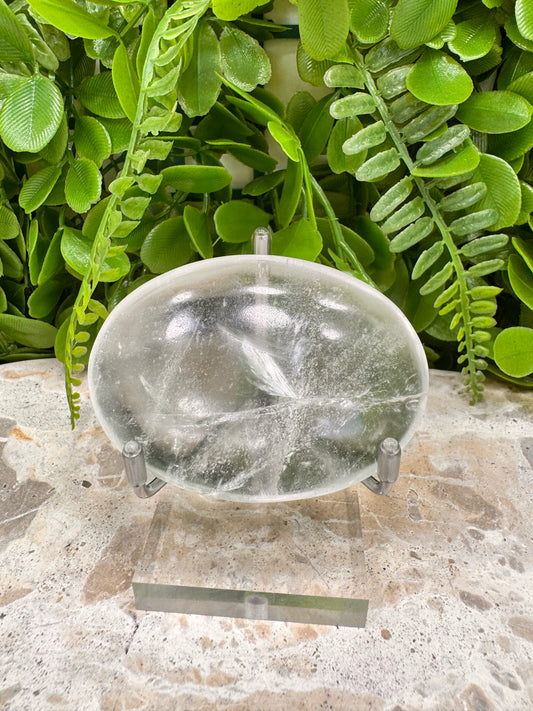 Clear Quartz Palm Stone 120g