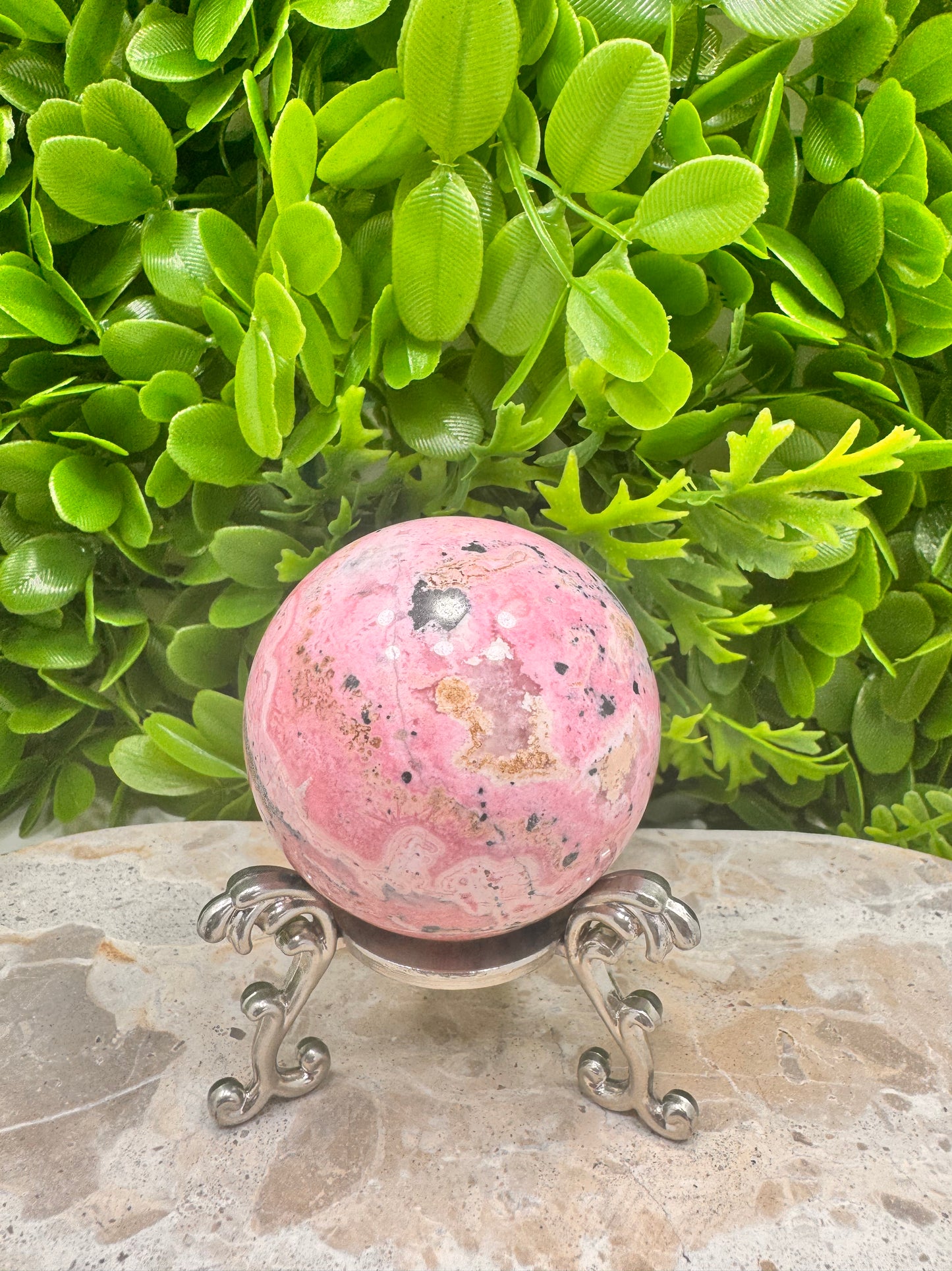 Peru Rhodonite Sphere 396g