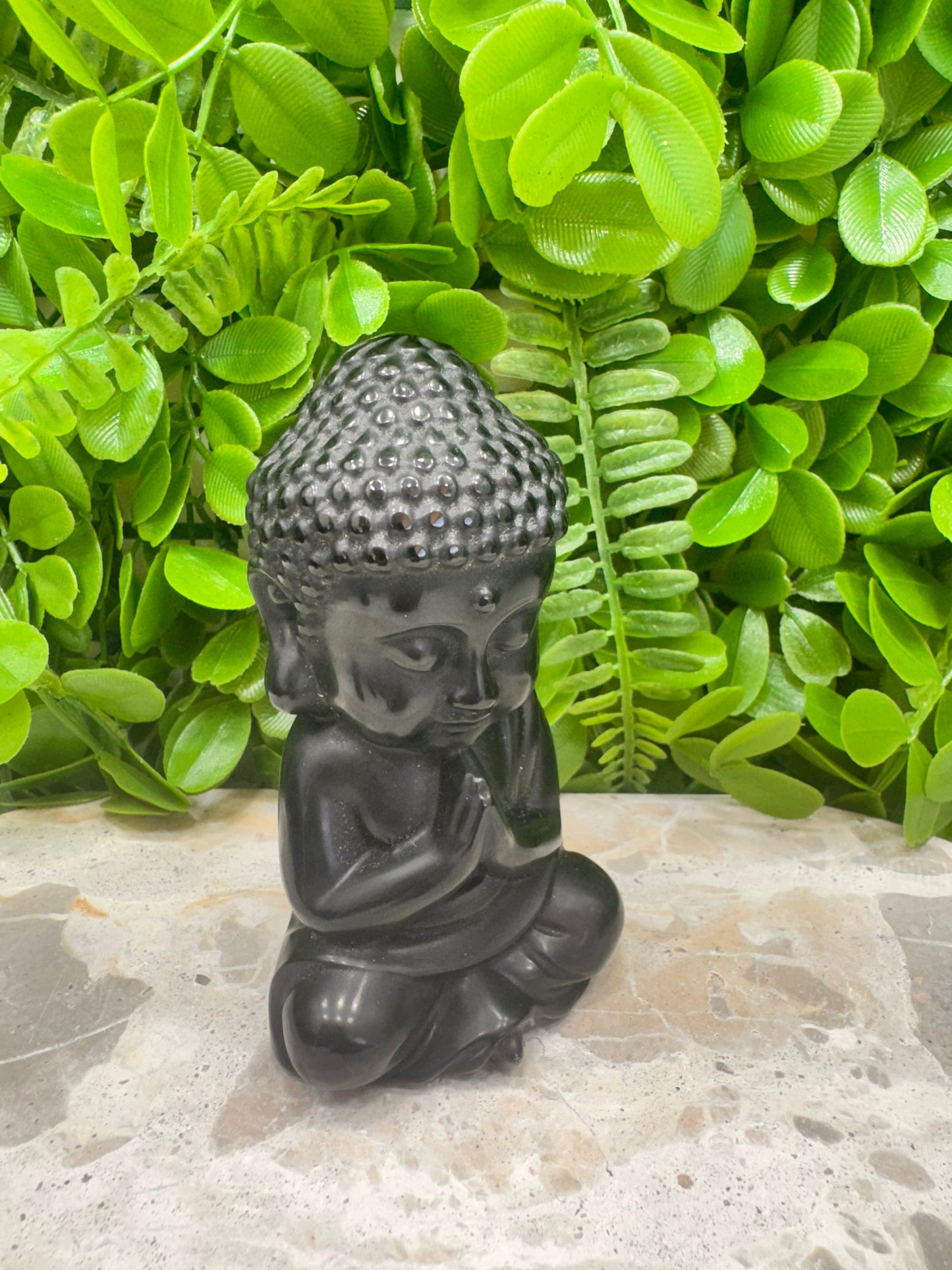 Black Obsidian Buddha 352g