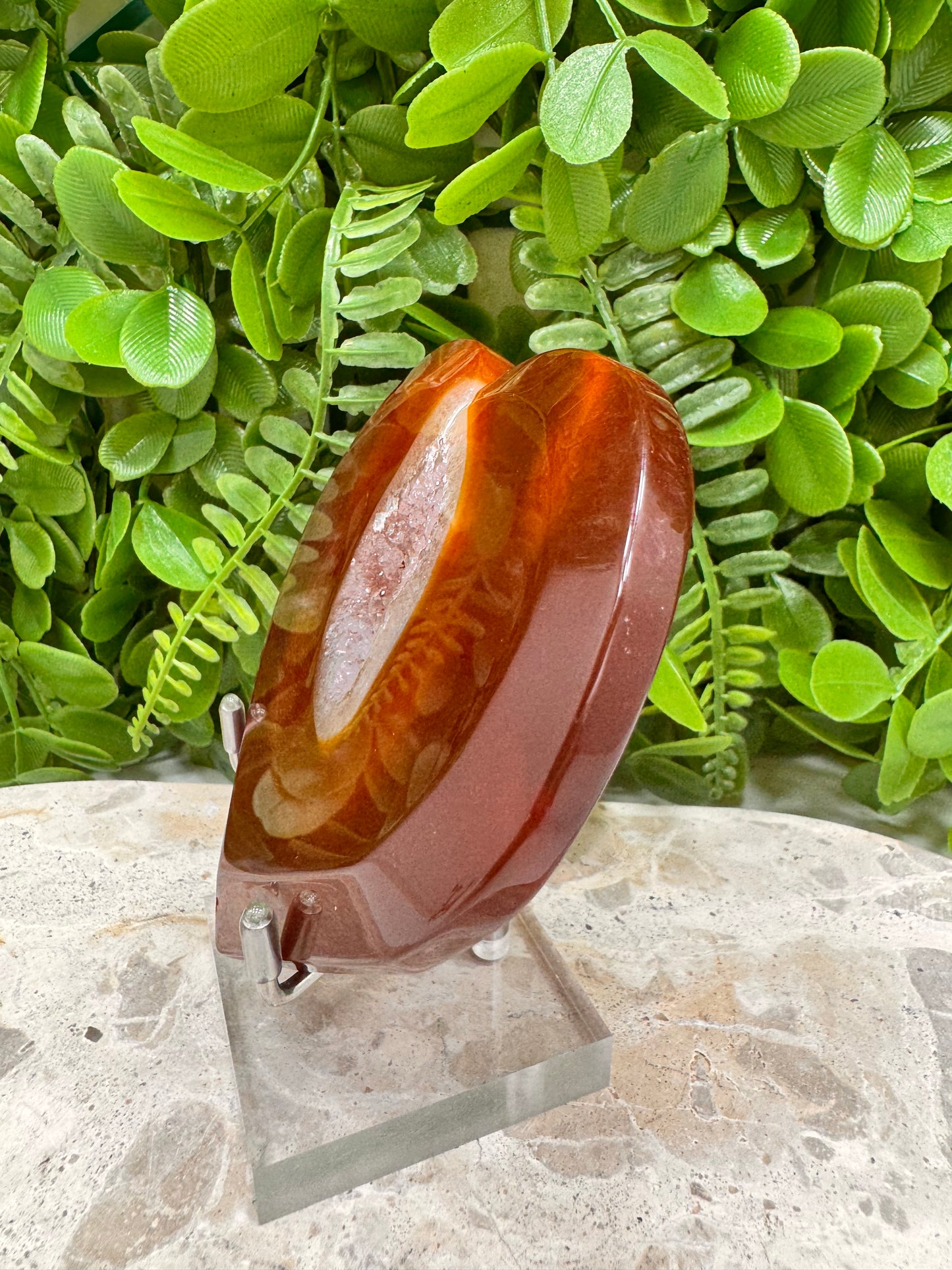Carnelian Druzy Heart 210g