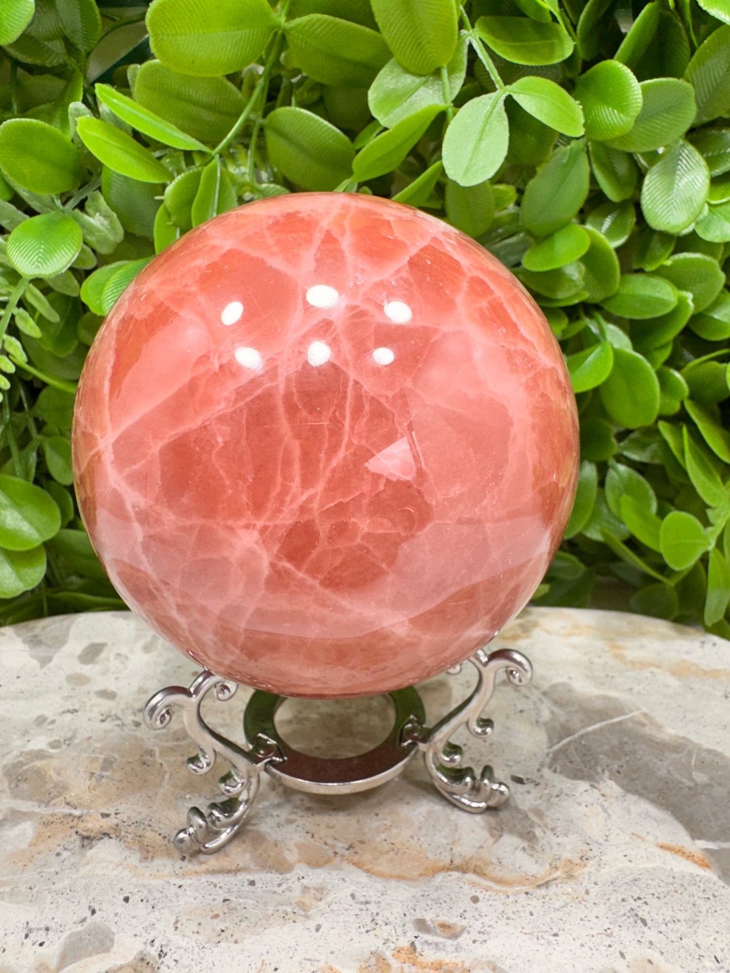 Rose Calcite Sphere 1056g