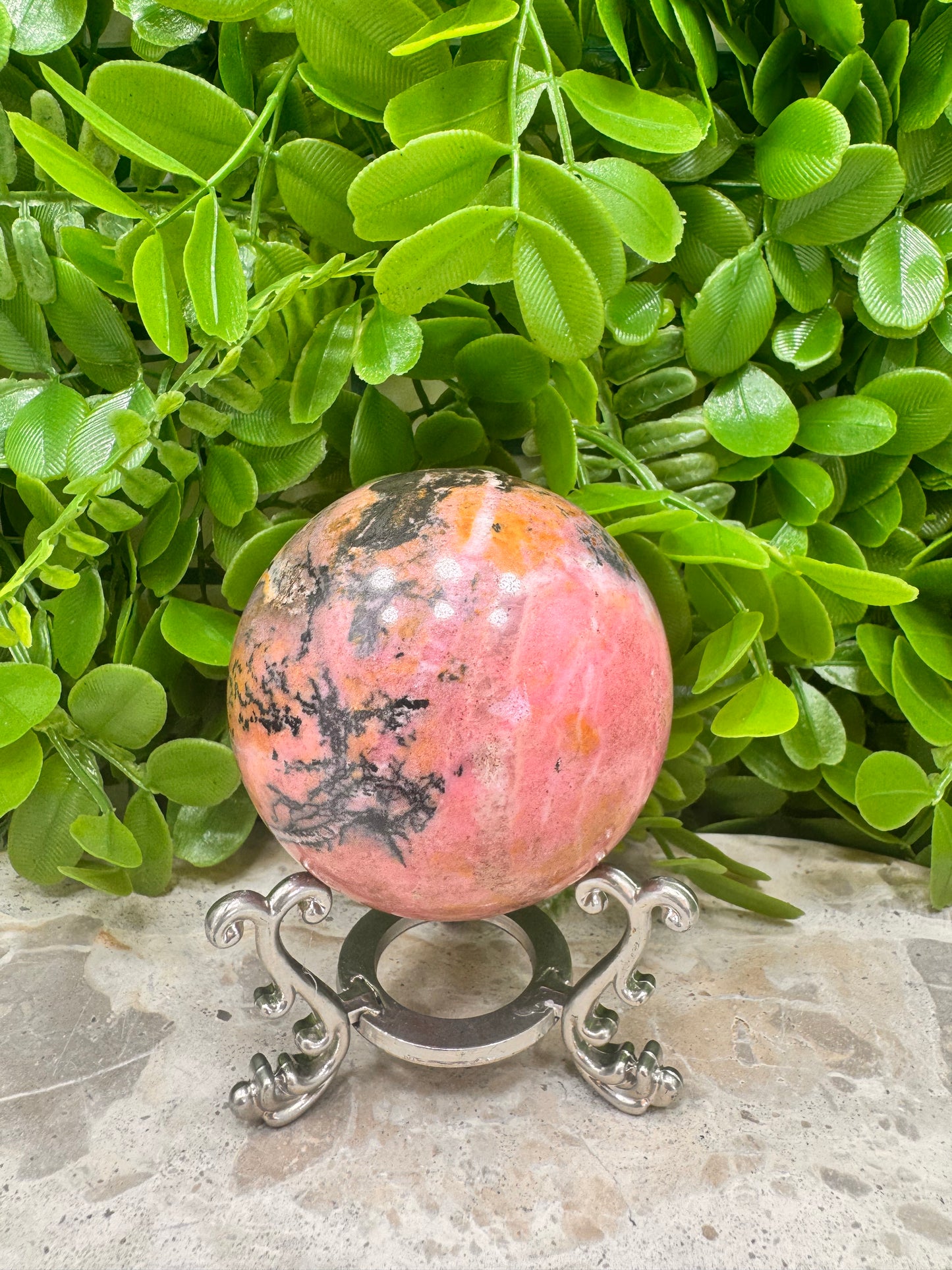 Rhodonite Sphere 568g