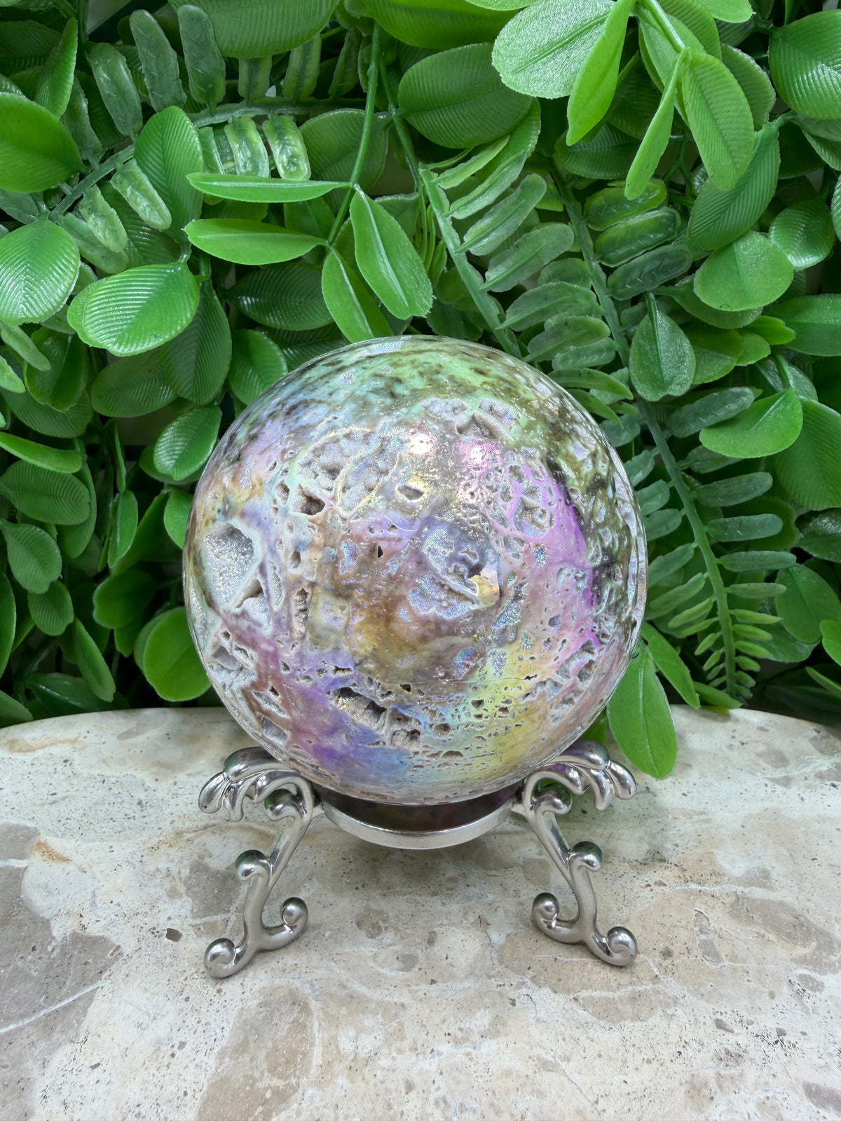 Aura Sphalerite Sphere | Grounding • Confidence • Vitality