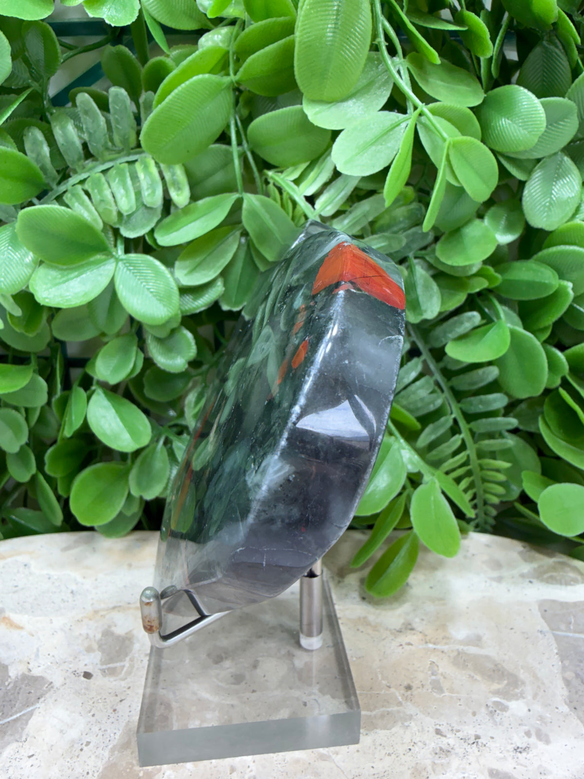 African Bloodstone Heart | Strength • Courage • Vitality
