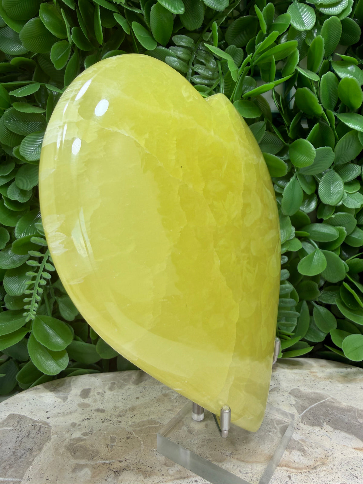 Lemon Calcite Heart 1236g