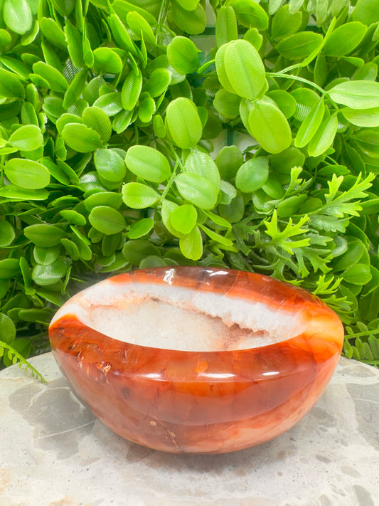 Carnelian Druzy Bowl 1108g