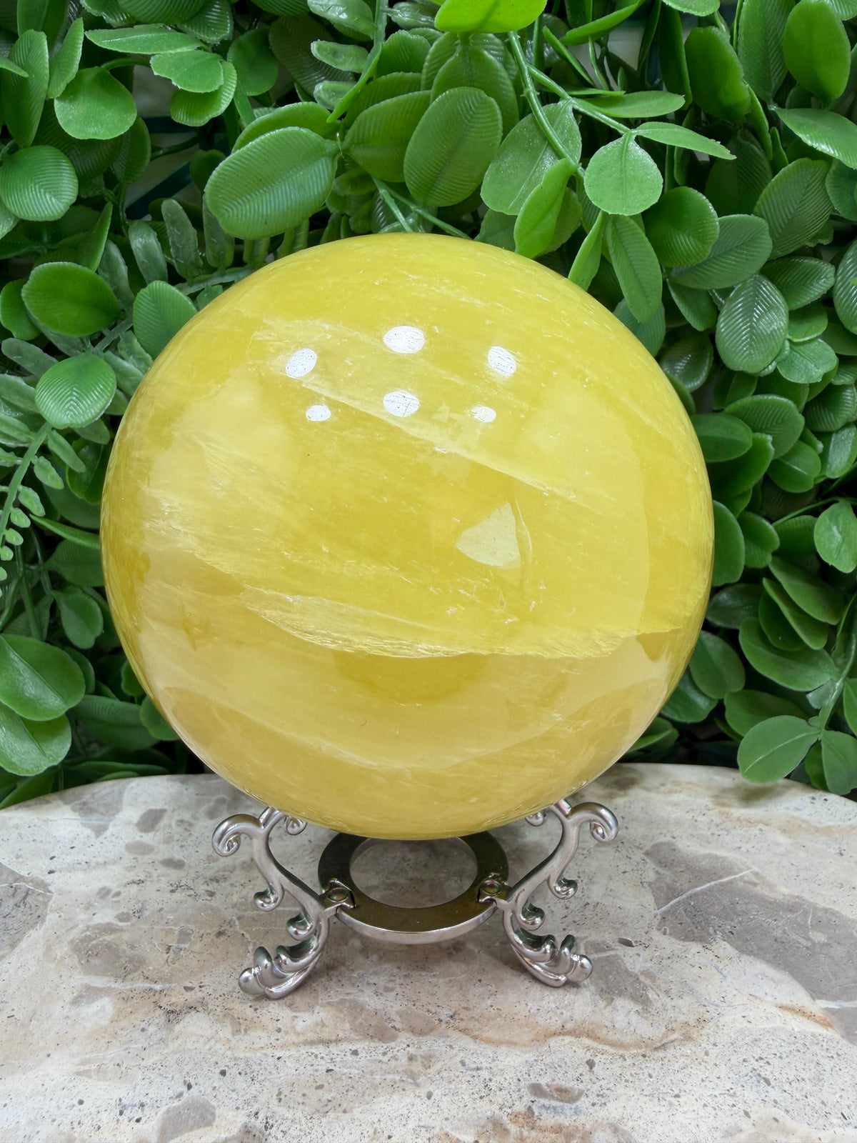 Lemon Calcite Sphere 1790g | Joy • Confidence • Motivation