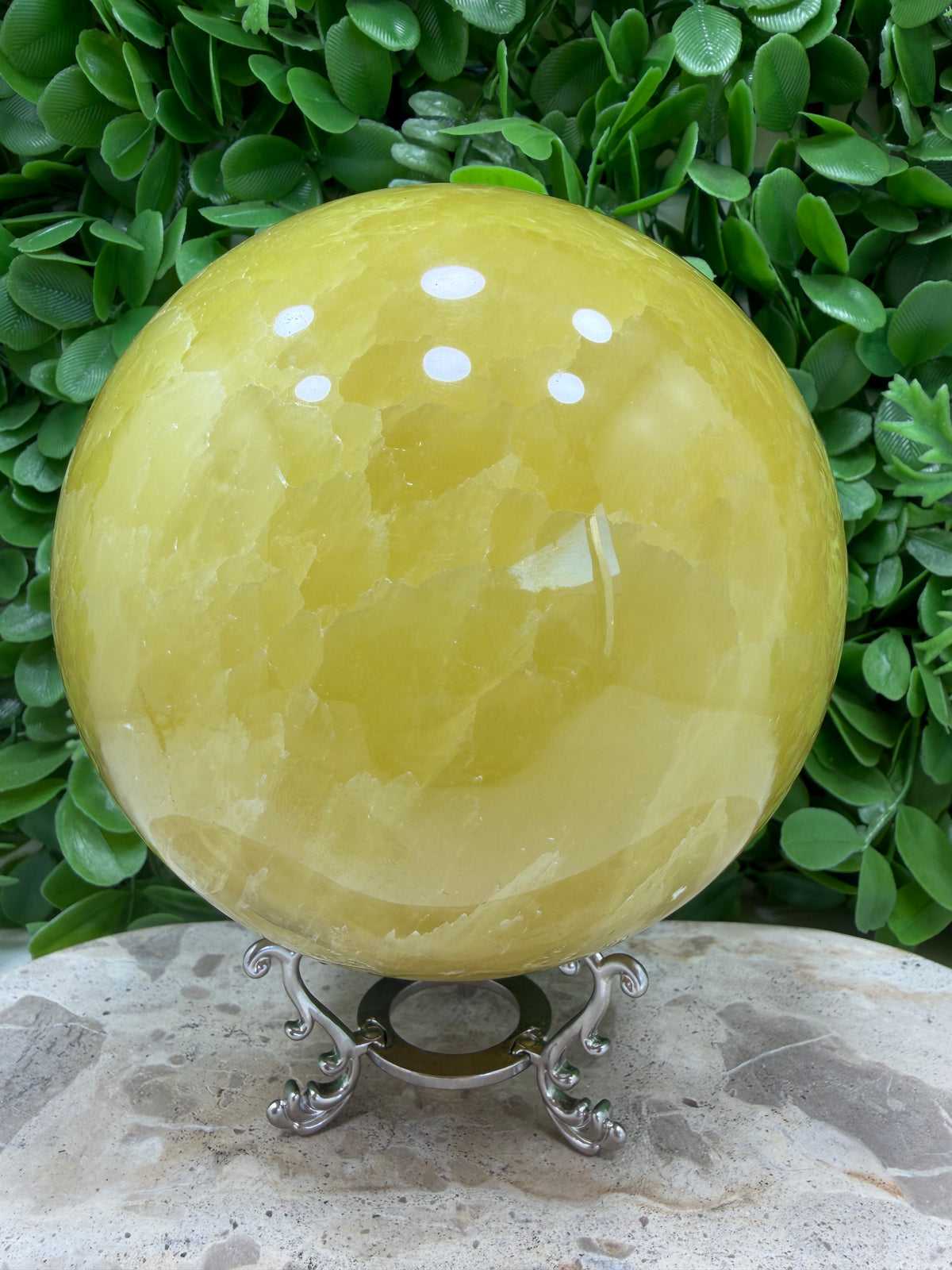 Lemon Calcite Sphere 3832g  | Joy • Confidence • Motivation