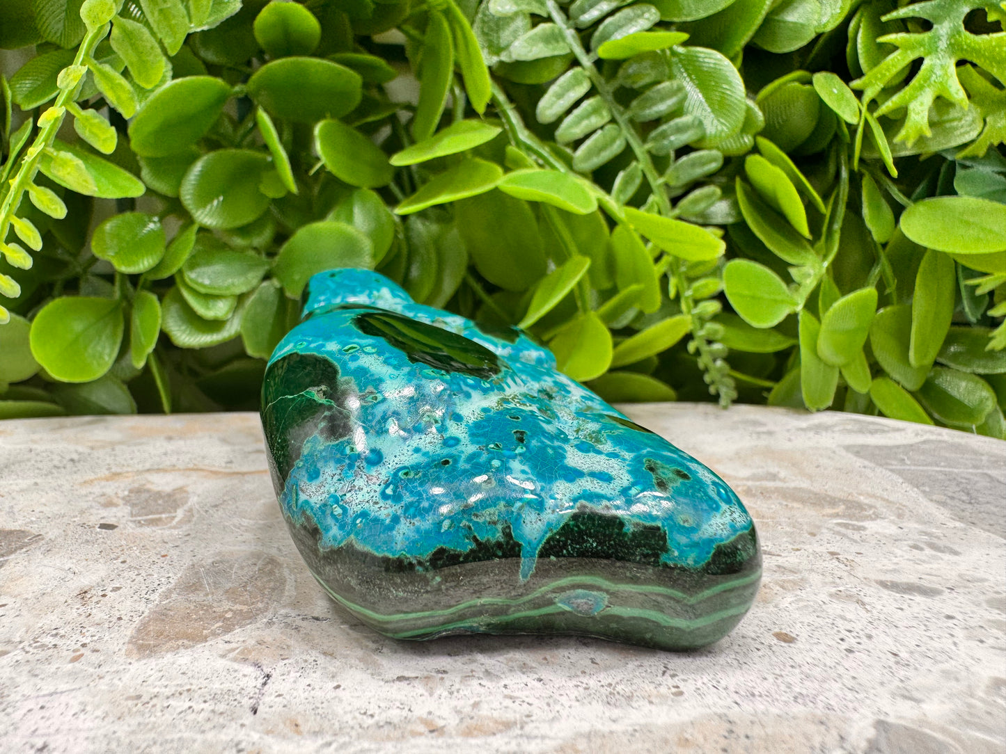 Malachite with Chryscolla Freeform 238g