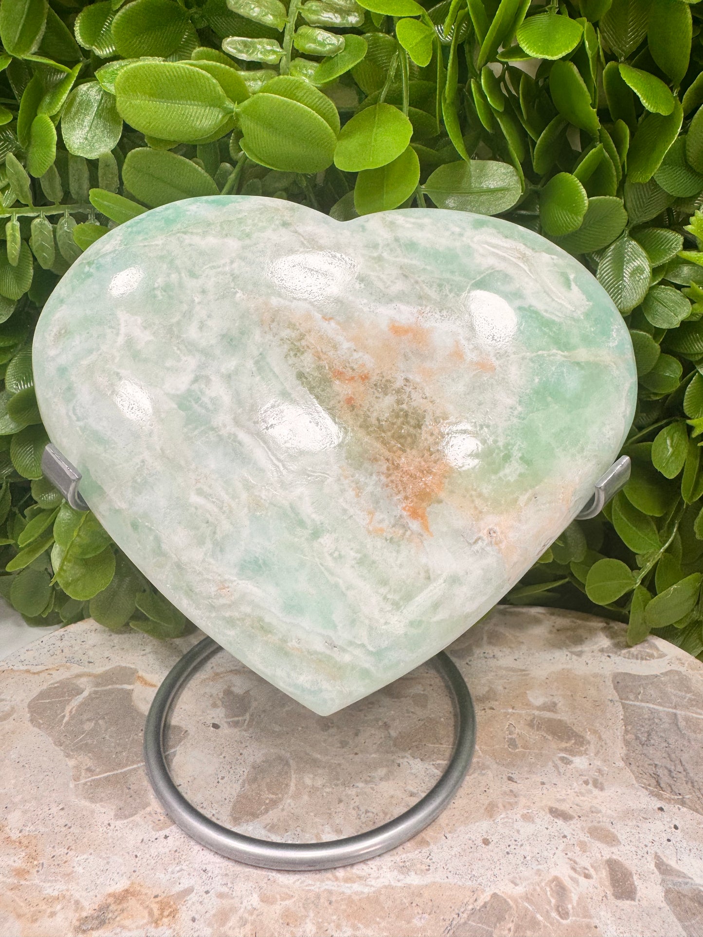 Aragonite & Smithsonite Heart 1092g
