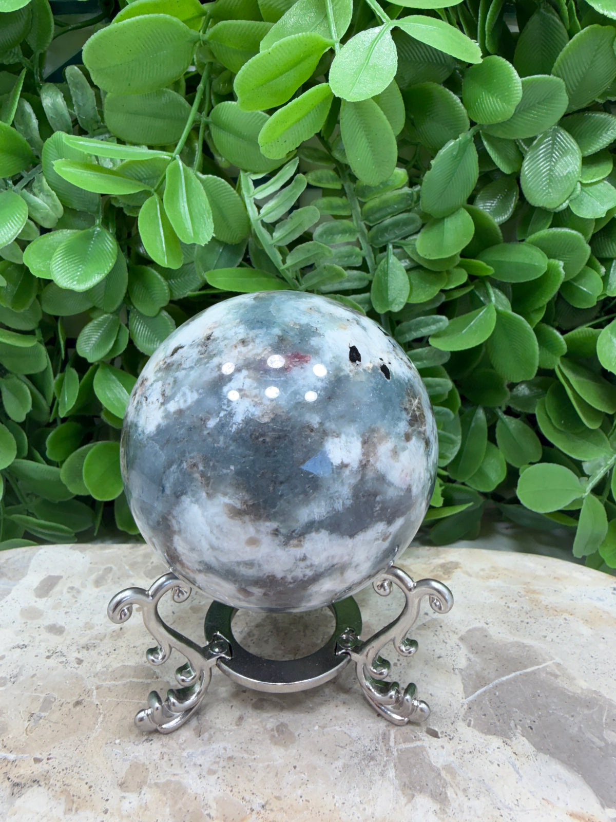 Unicorn Stone Sphere 442g | Calm • Love • Positivity