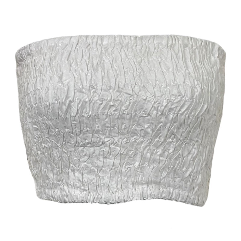 Rayon Shearing Elastic Boob Tube XL White