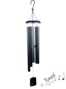 112cm Black Column Harmonious Tuned Wind Chime