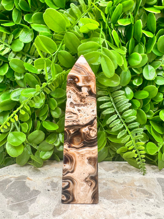 Chocolate Calcite Tower 360g