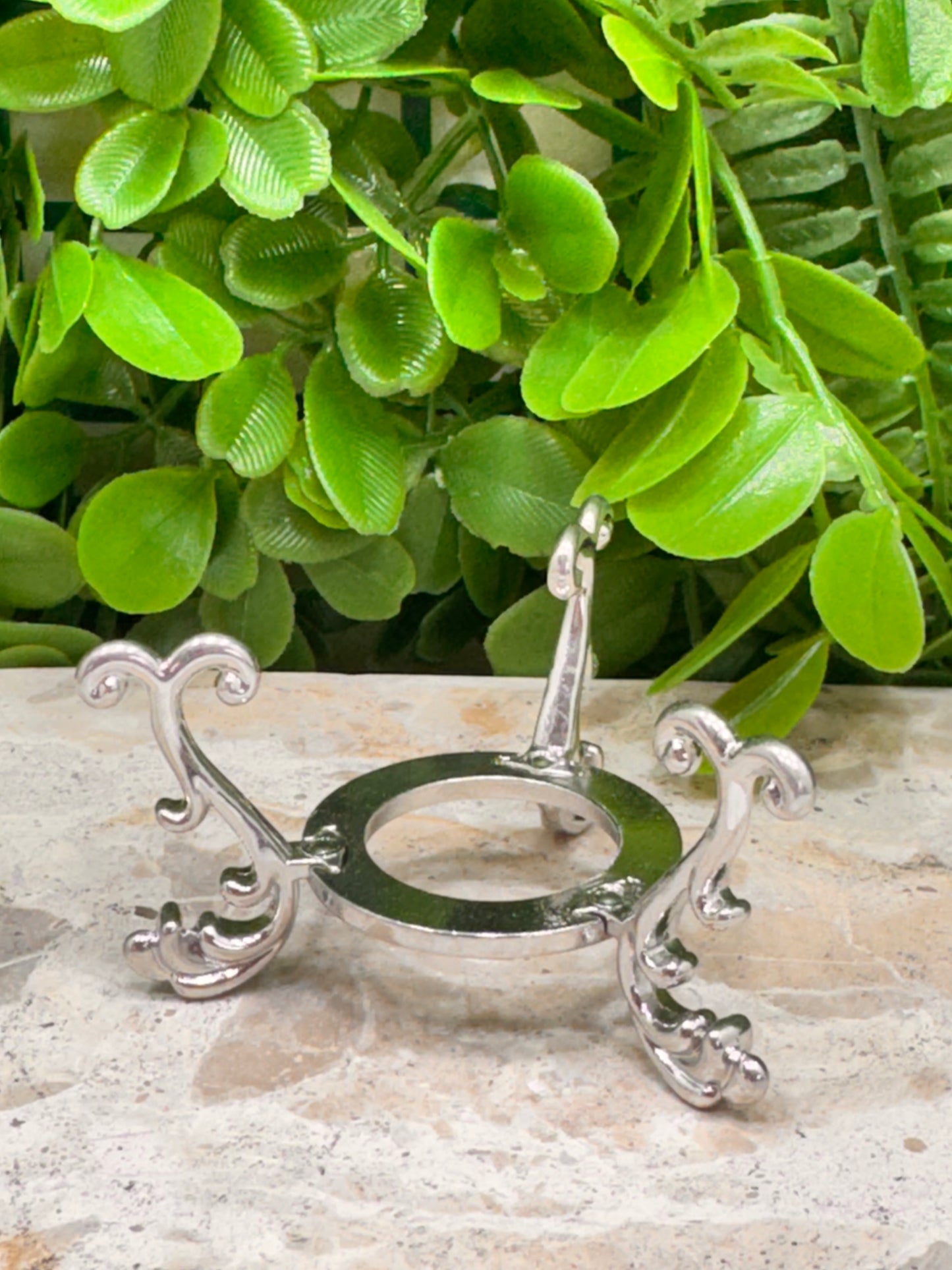 Silver  Sphere Stand