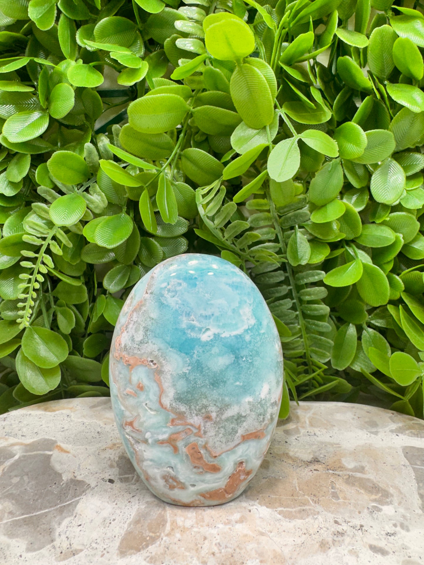 Standing Blue Aragonite 316g