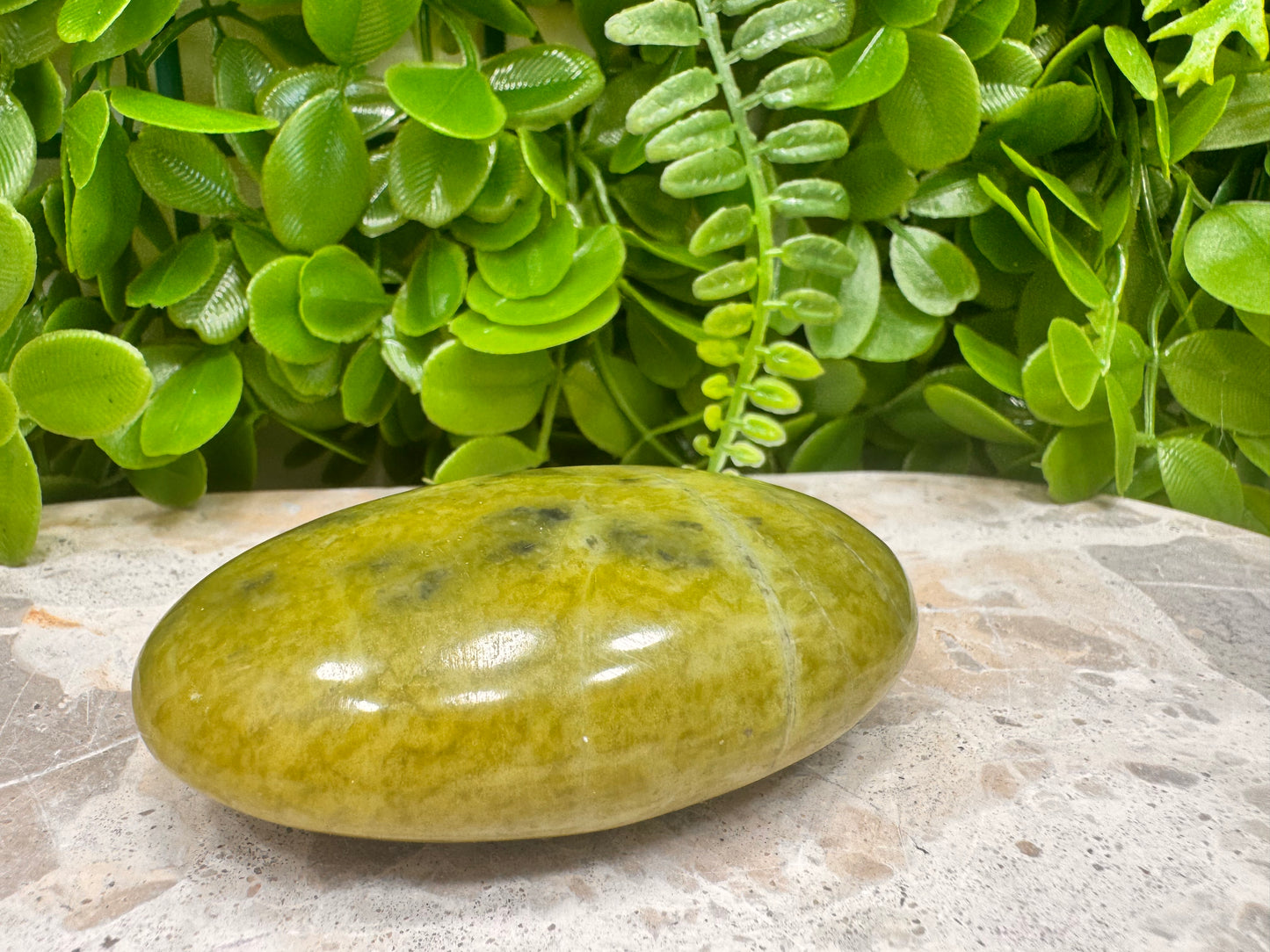 Green Jade Palm Stone 168g
