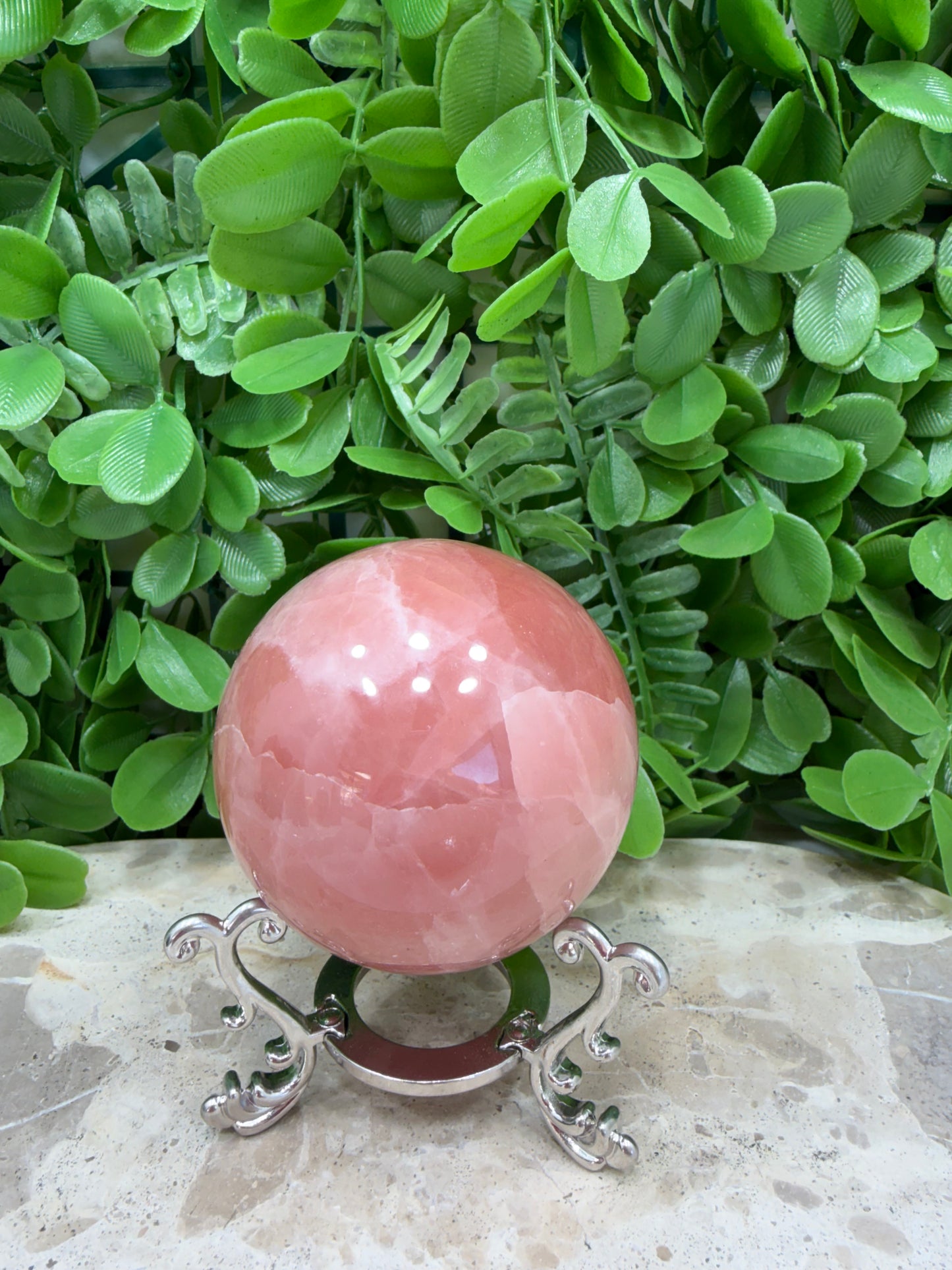 Rose Calcite Sphere 392G