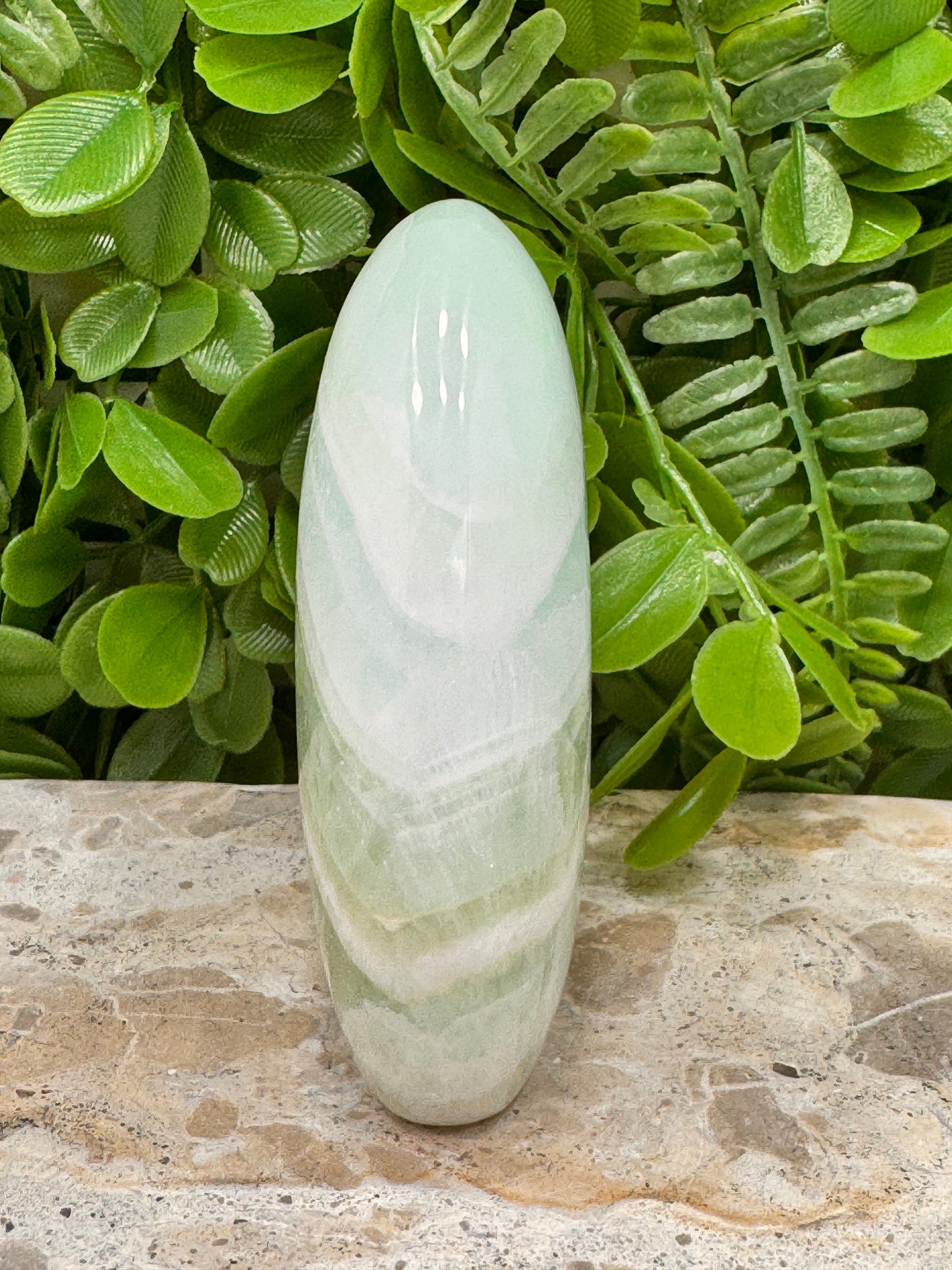 Standing Pistachio Calcite 358g