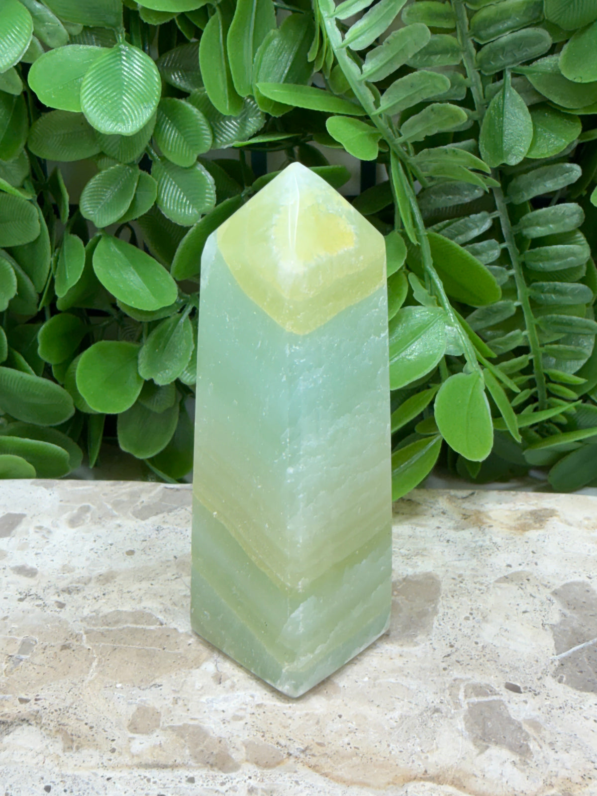 Pistachio Calcite Point 164g