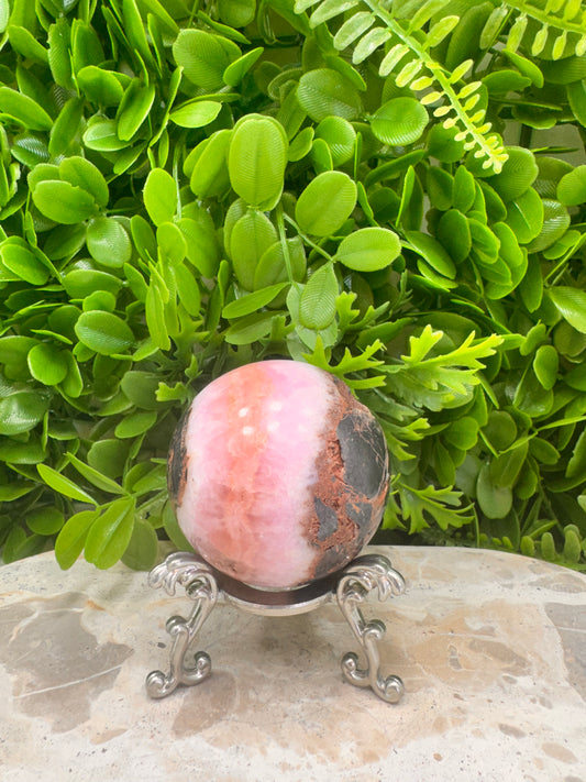 Pink Aragonite Sphere 412g