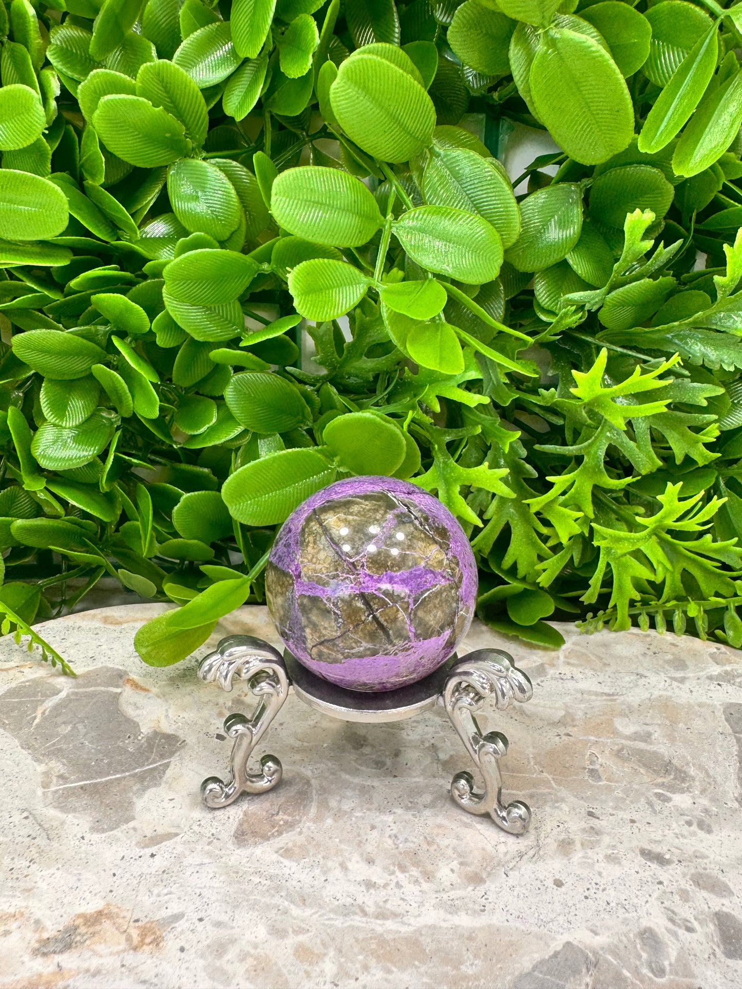 Stichtite / Serpentine Sphere 118g