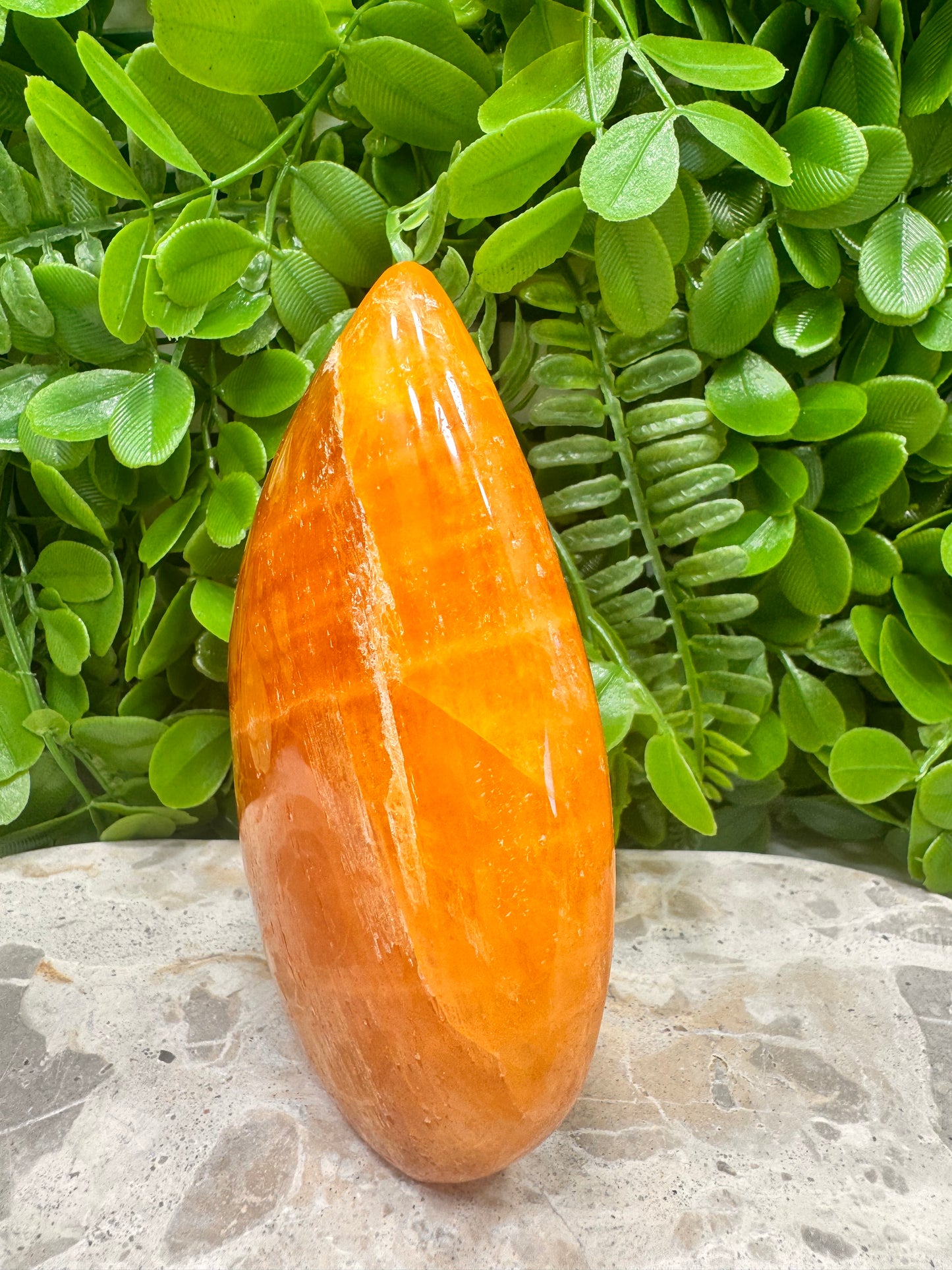 Crystalised Orange Calcite Flame 594g