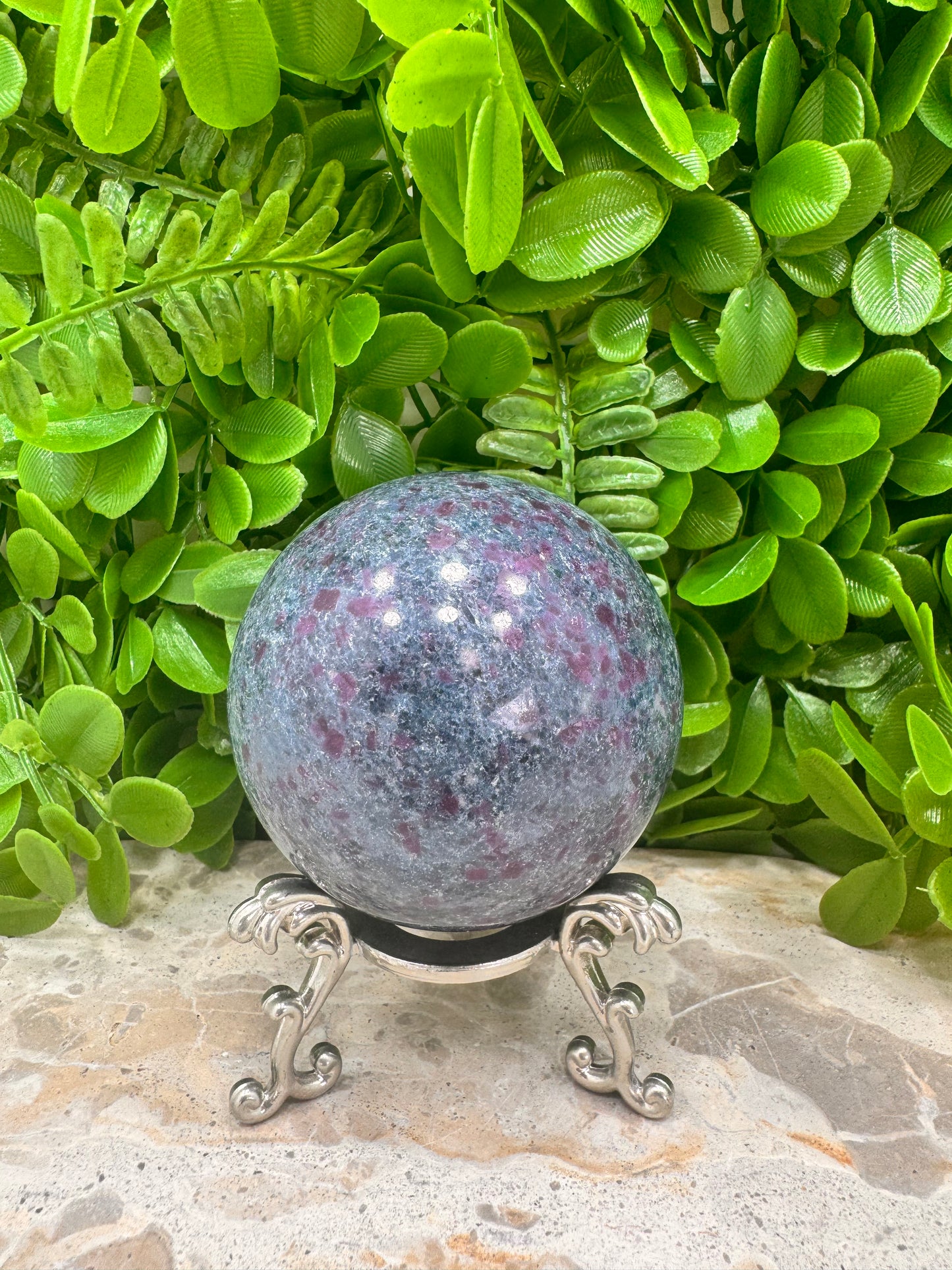 Ruby Kyanite Sphere 712g