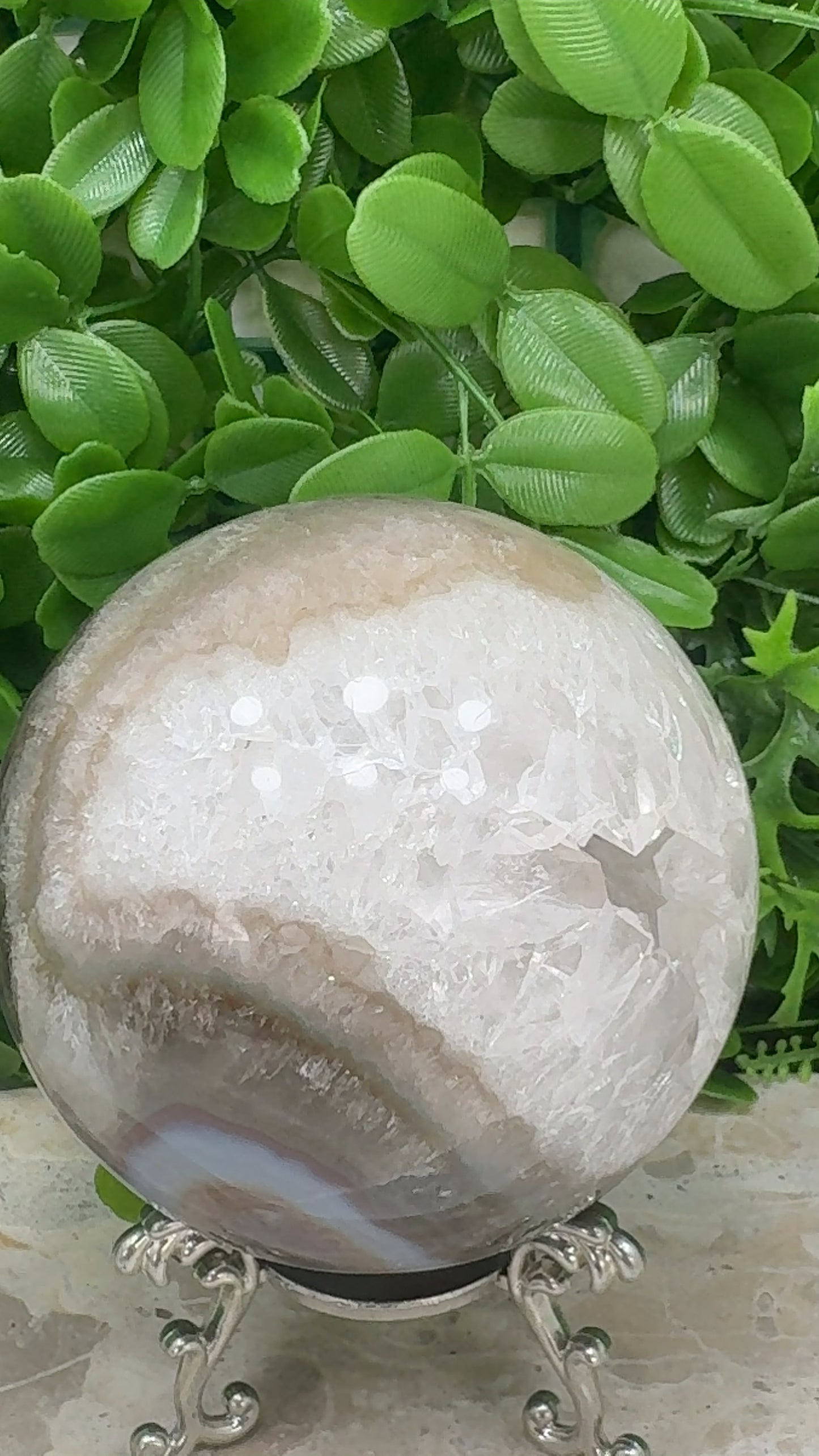 Agate Druzy Sphere 1246g
