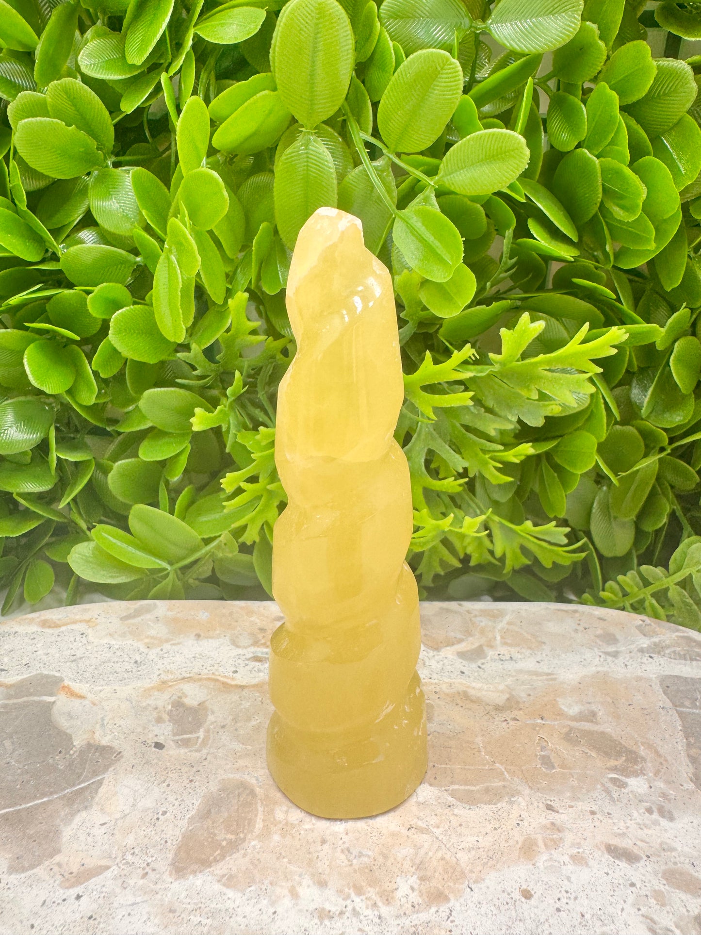 Lemon Calcite Unicorn Tower 214g