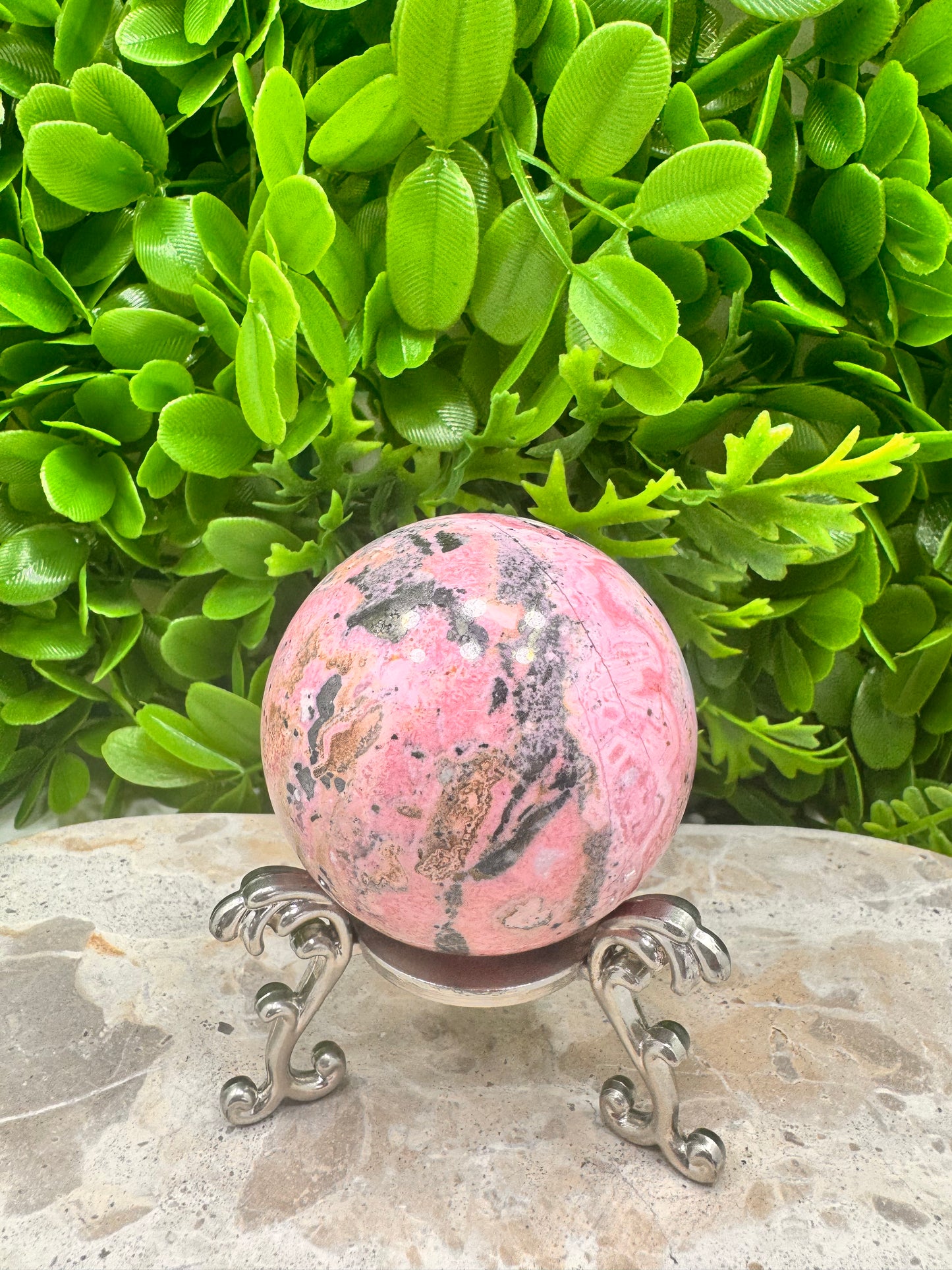 Peru Rhodonite Sphere 396g