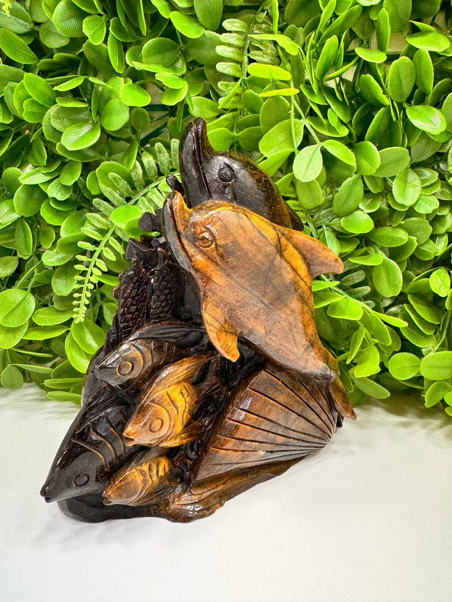 Tigers Eye Dolphin  1774g