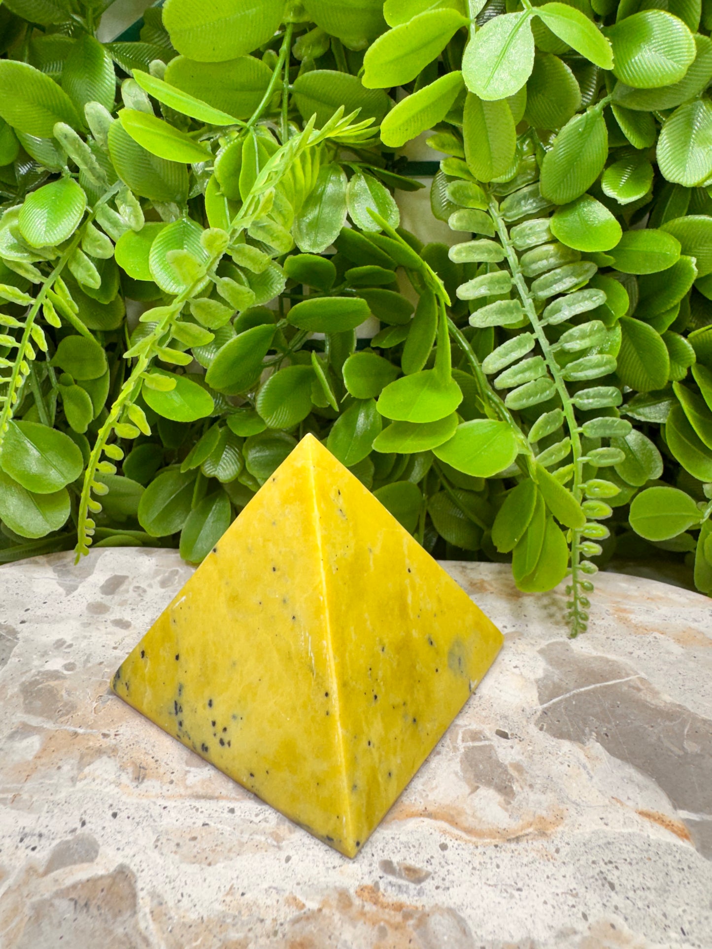 Jade & Hematite Pyramid 310g