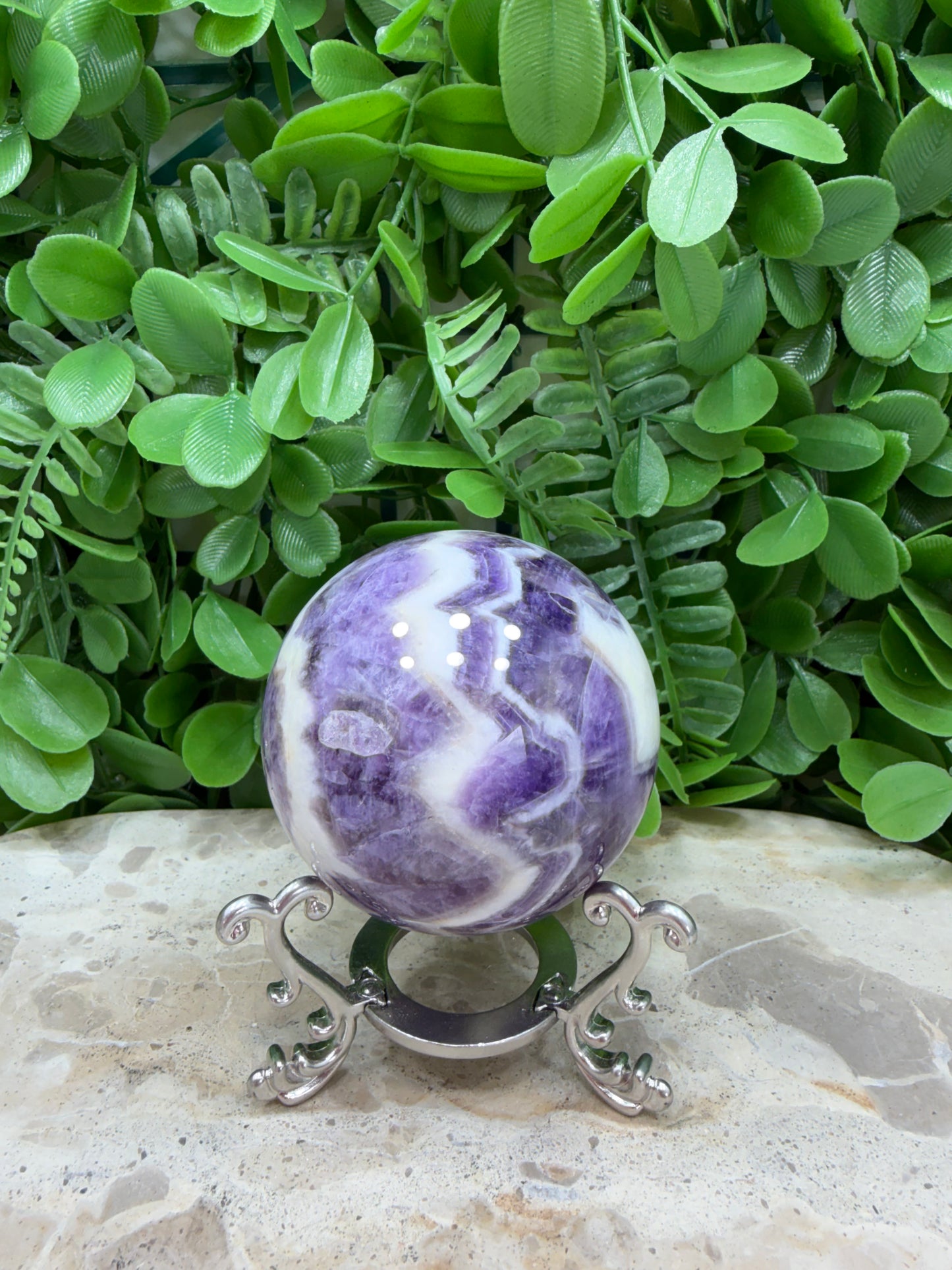 Chevron Amethyst Sphere 330g