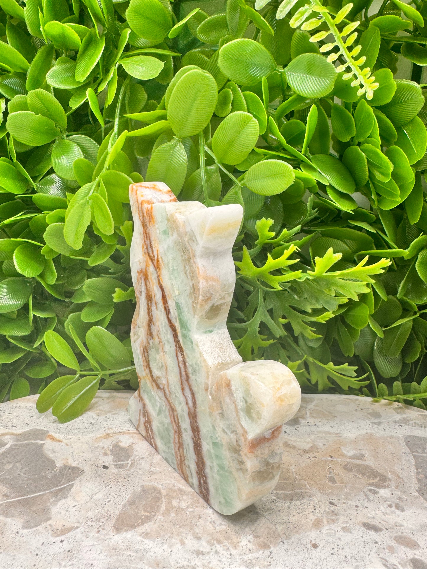 Green Ocean Calcite Cat 310g