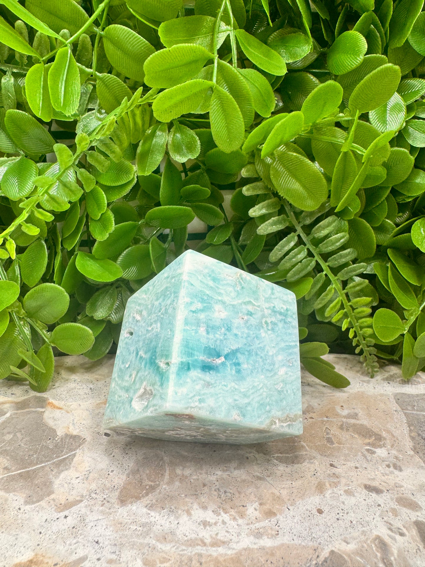 Blue Aragonite Cube 408g