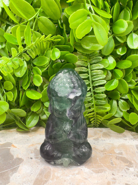 Fluorite Buddha 386g