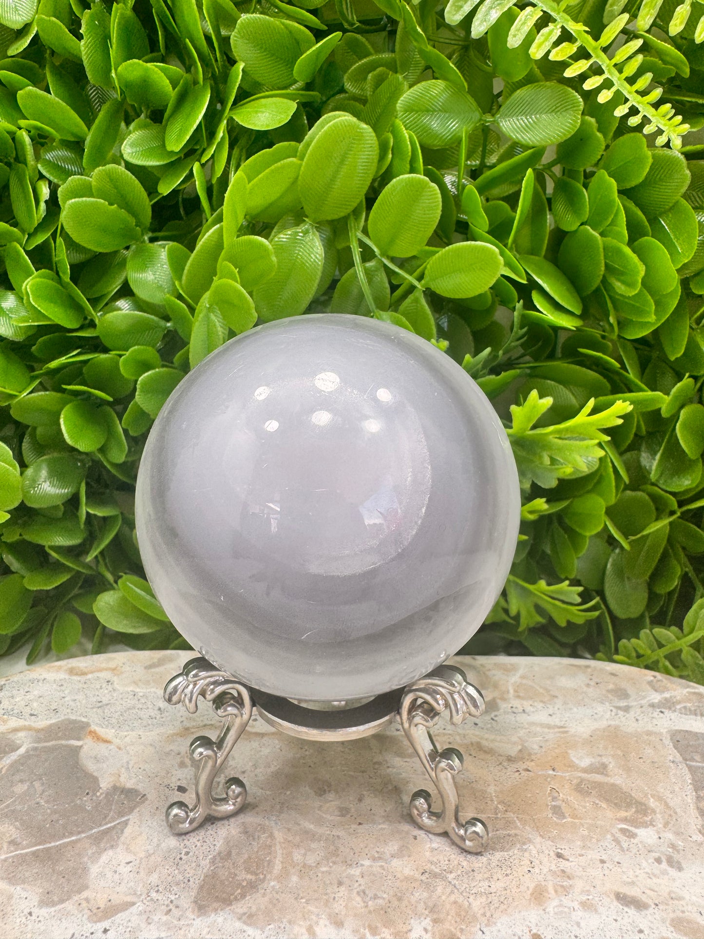 Black and White Banded Onyx Sphere 848g