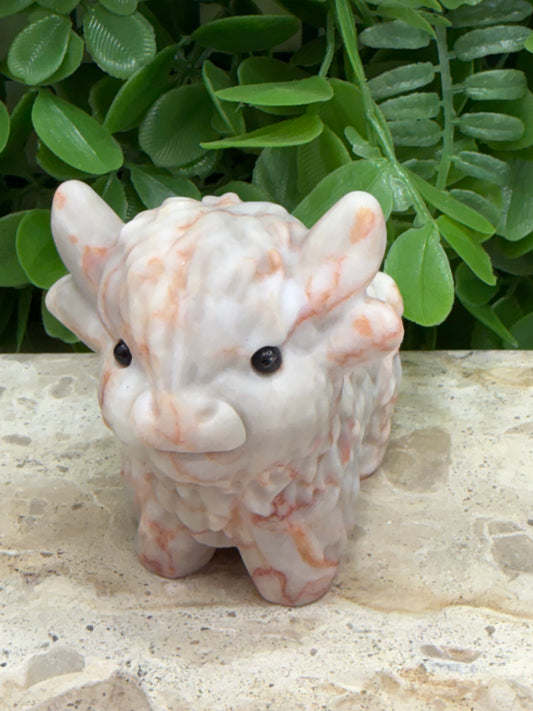 Red Vein Jasper Highland Cow | Strength • Grounding • Stability