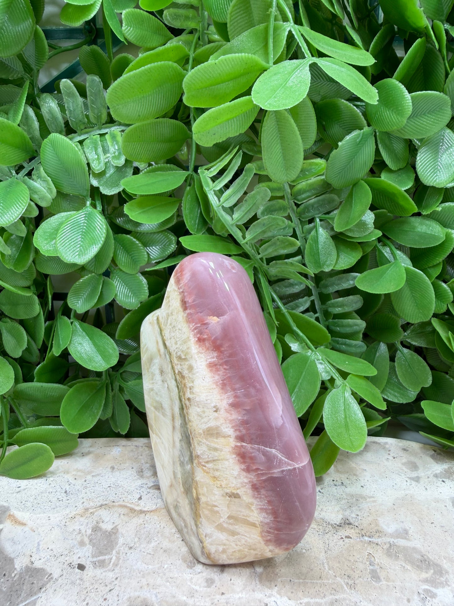 Pink Banded Onyx Freeform 320g