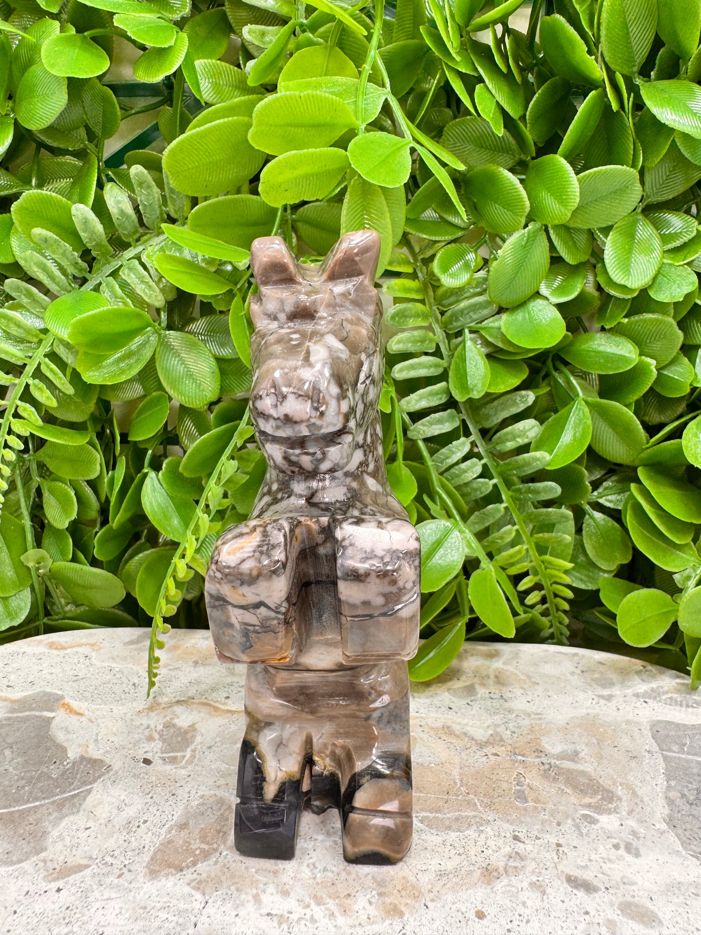 Volcanic Agate Horse 406g