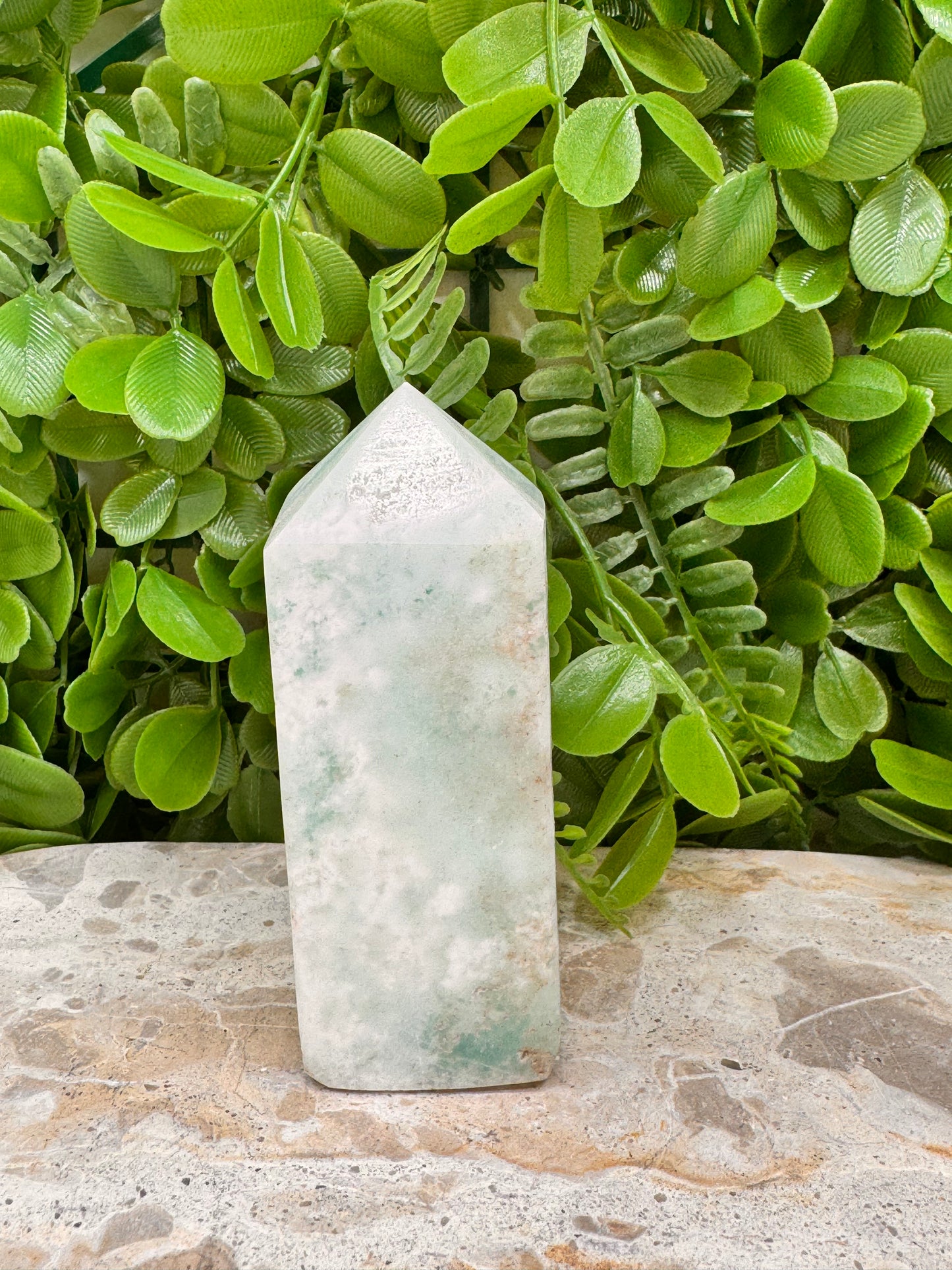 Aqua Caribbean Calcite Tower 336g