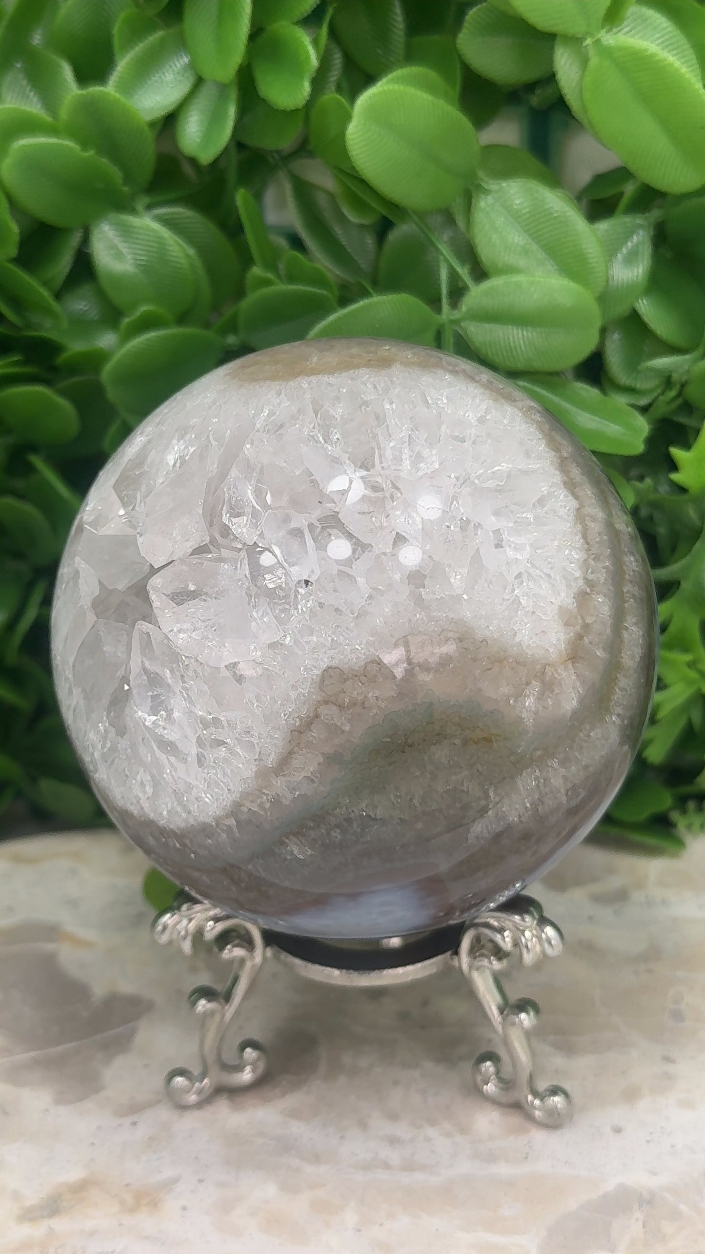 Agate Druzy Sphere 1246g
