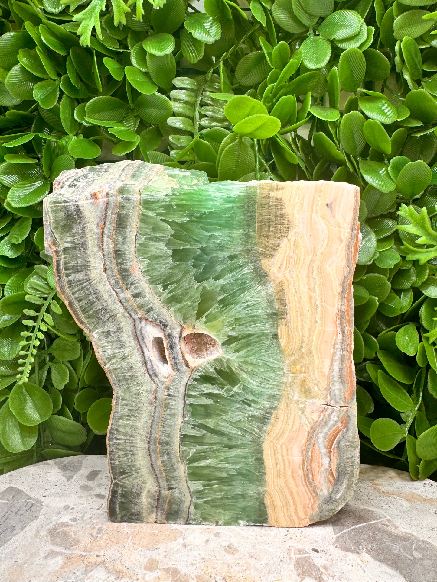 Emerald Kiwi Calcite Slab 810g