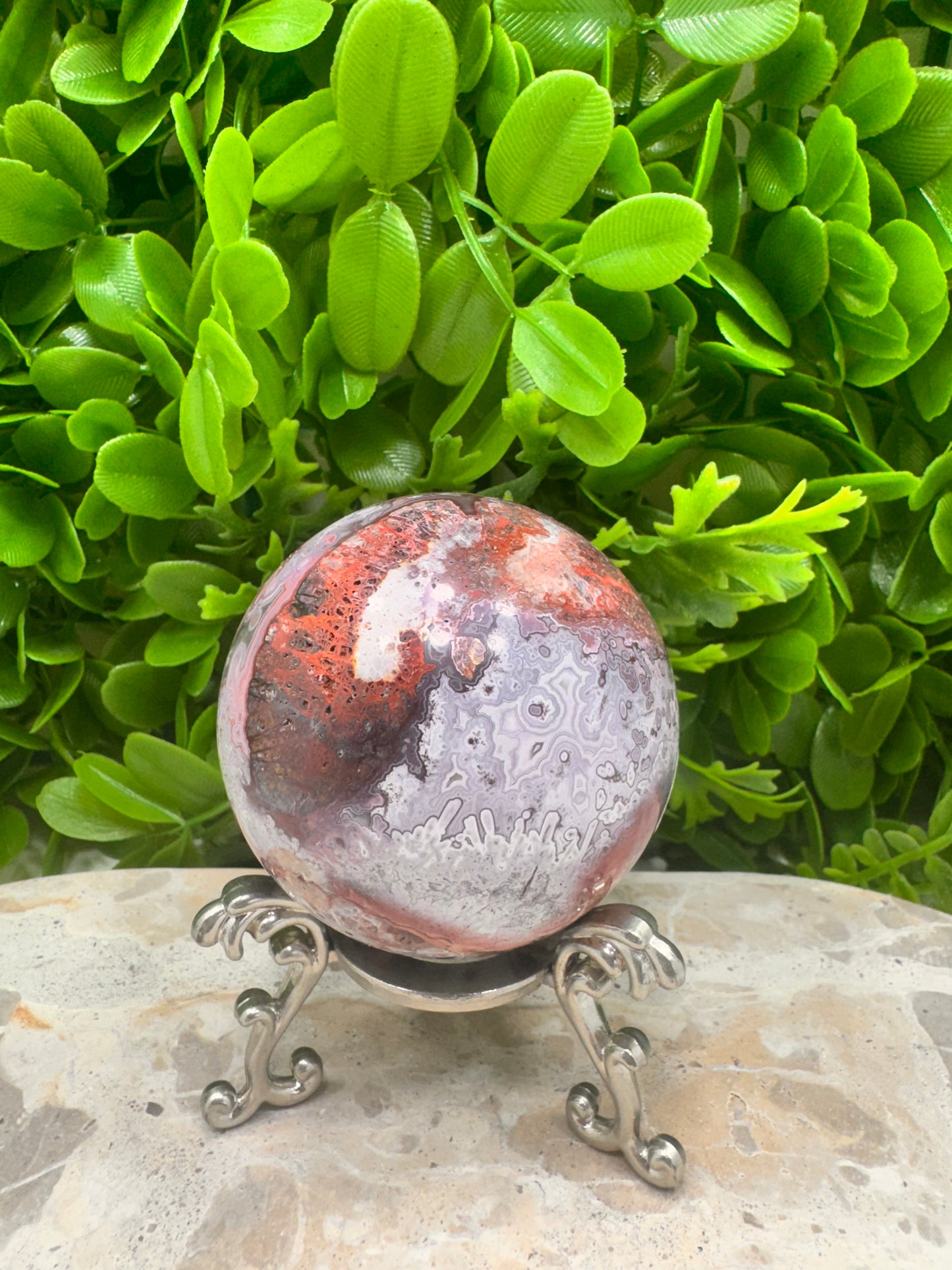 Mexican Agate Sphere 374g