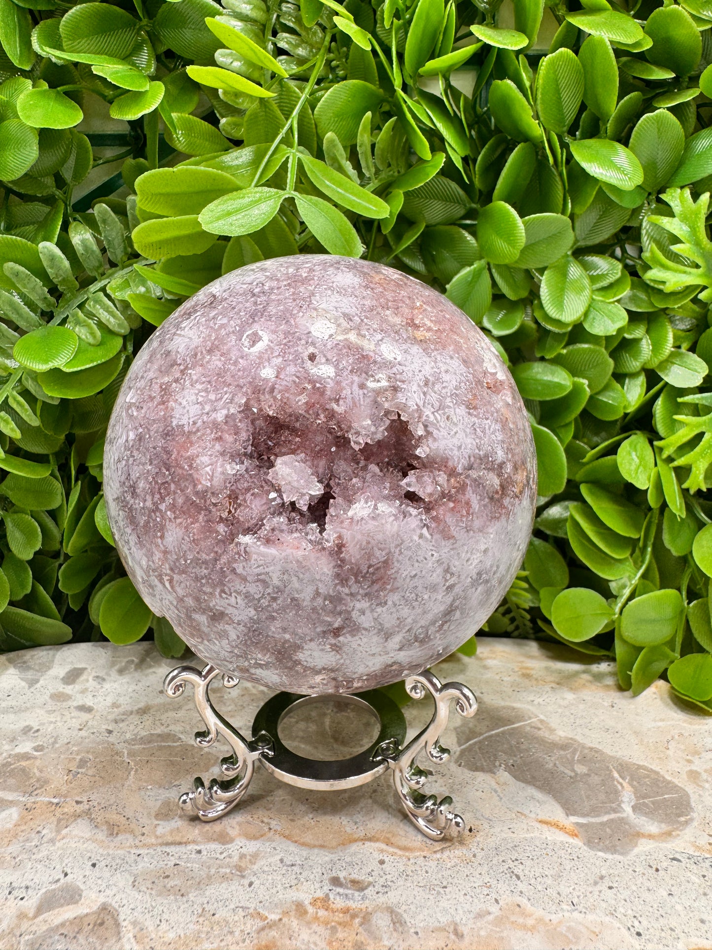 Pink Amethyst Sphere 1216g