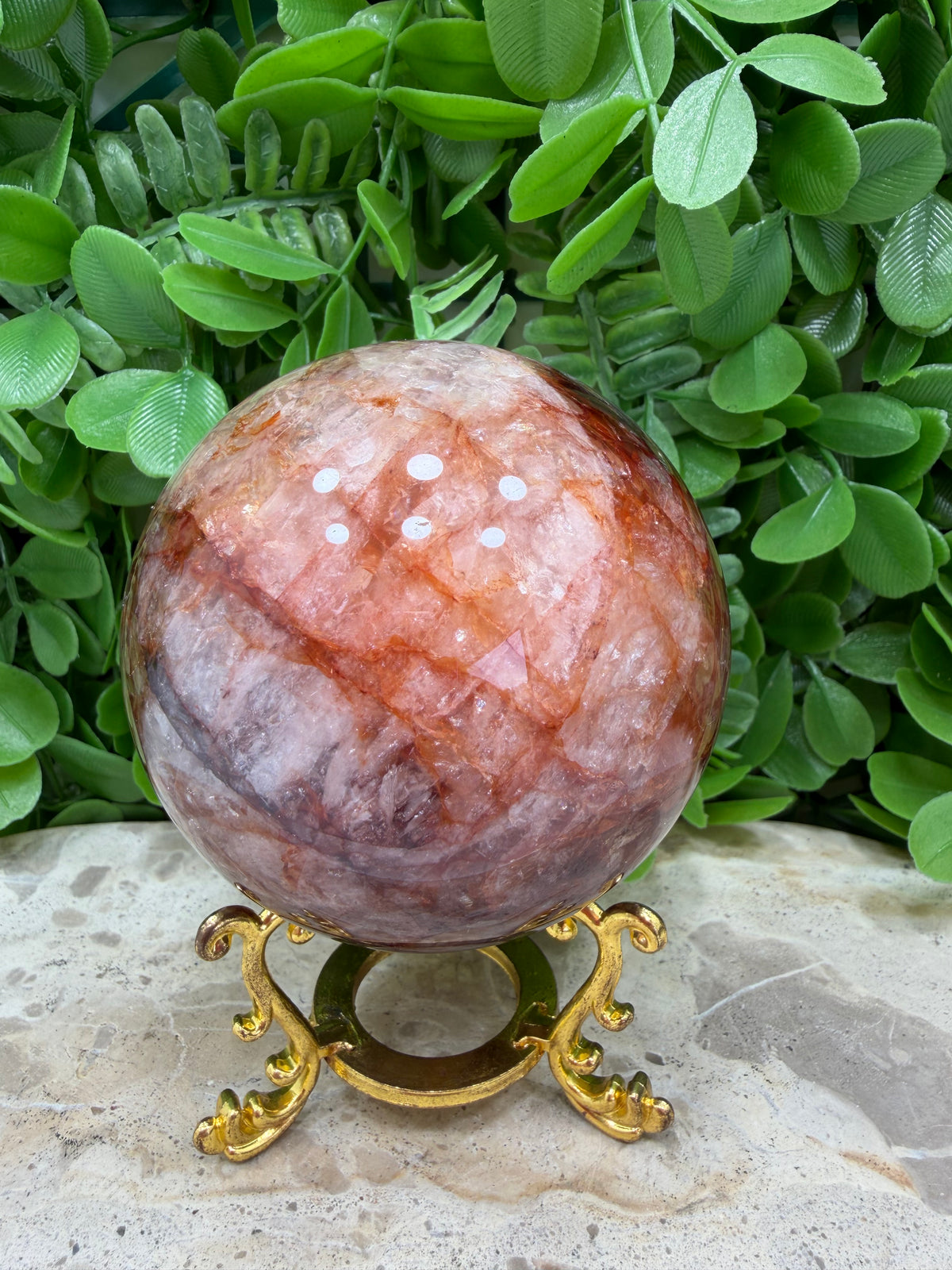 Fire Quartz Sphere 724g