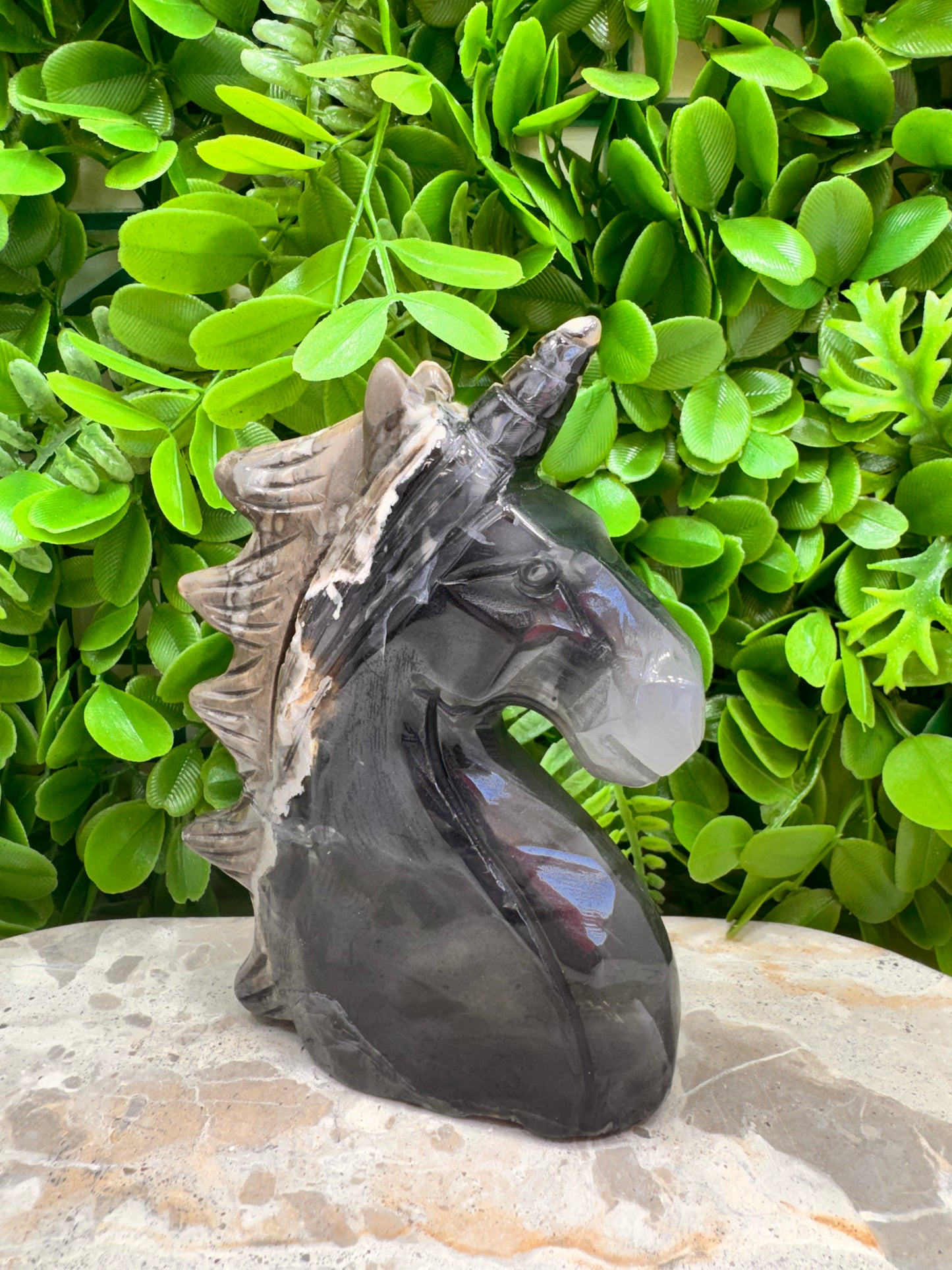 Volcanic Agate Unicorn 506g