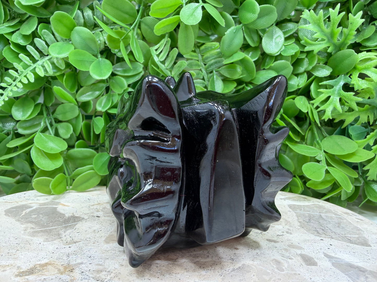 Black Obsidian Dragon Skull 1064g